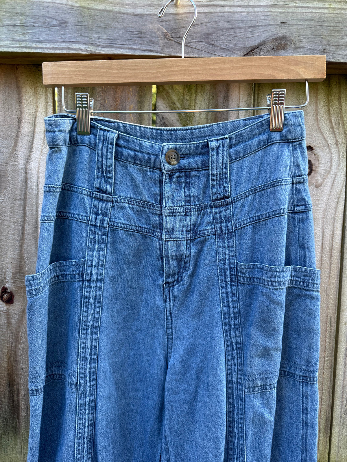 Vintage 90s Y2K Wide Leg Utility Jeans | Baggy Pocket Denim