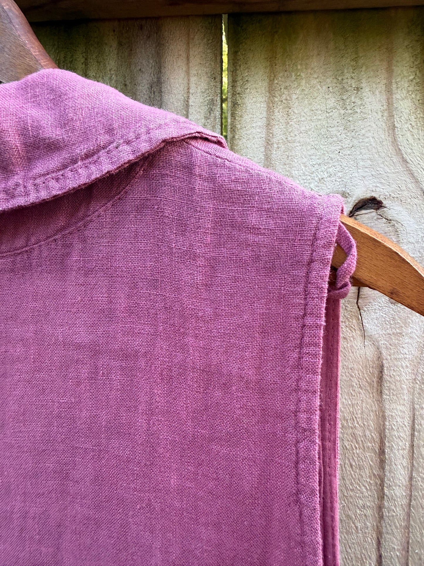 Hand-Dyed Berry Linen Maxi Dress | Italian Linen Sleeveless Column Dress