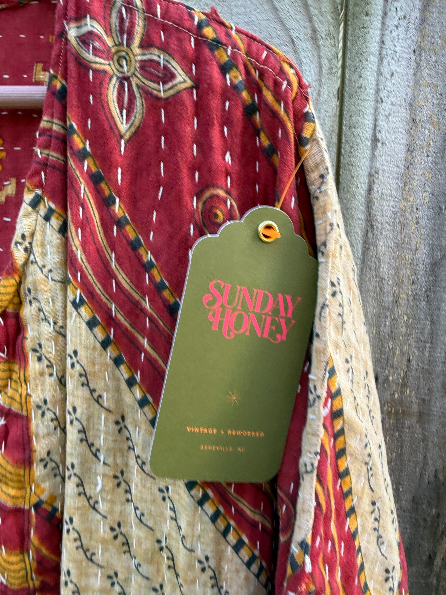 Kantha Patchwork Cotton Kimono Jacket