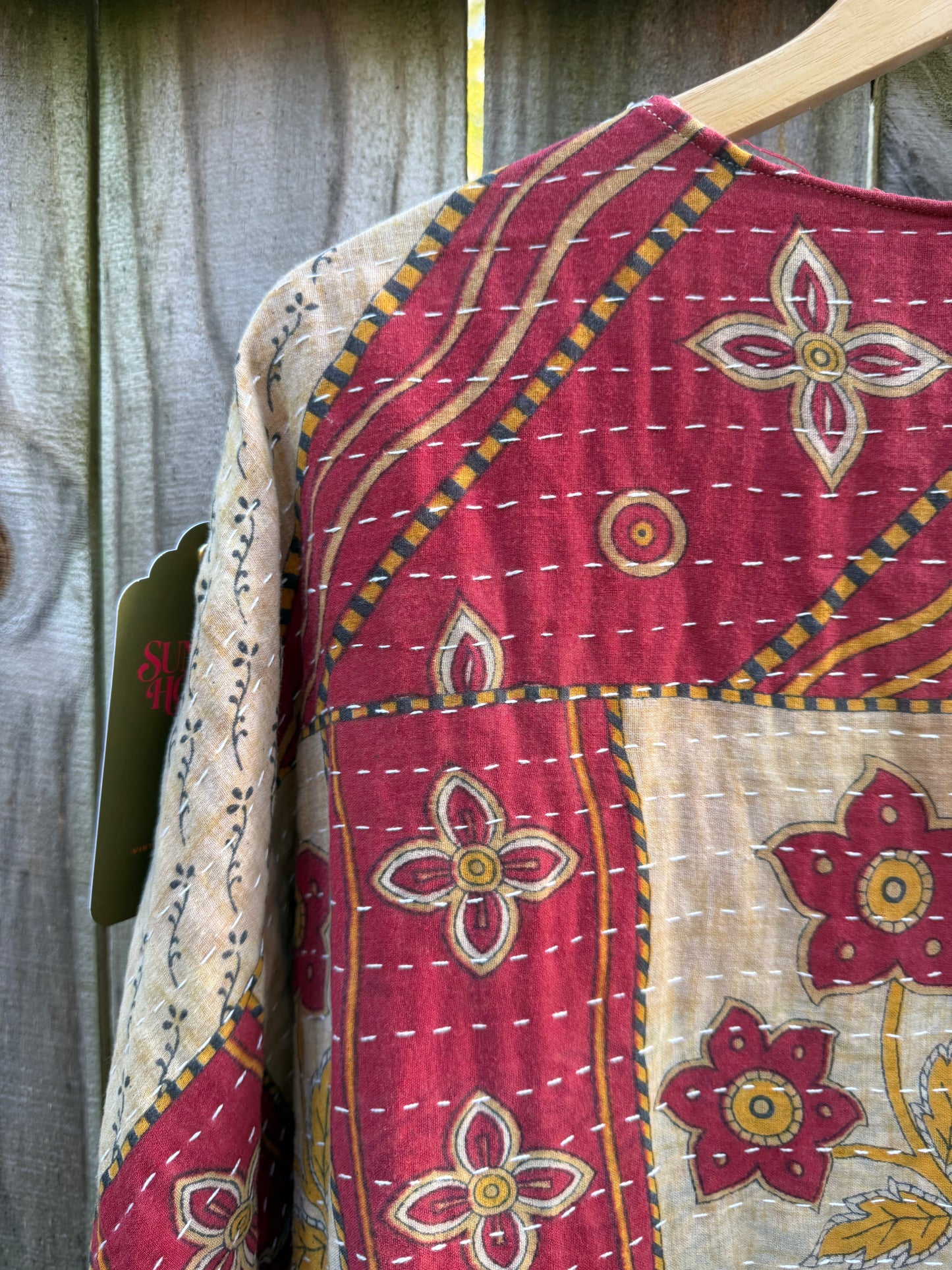 Kantha Patchwork Cotton Kimono Jacket