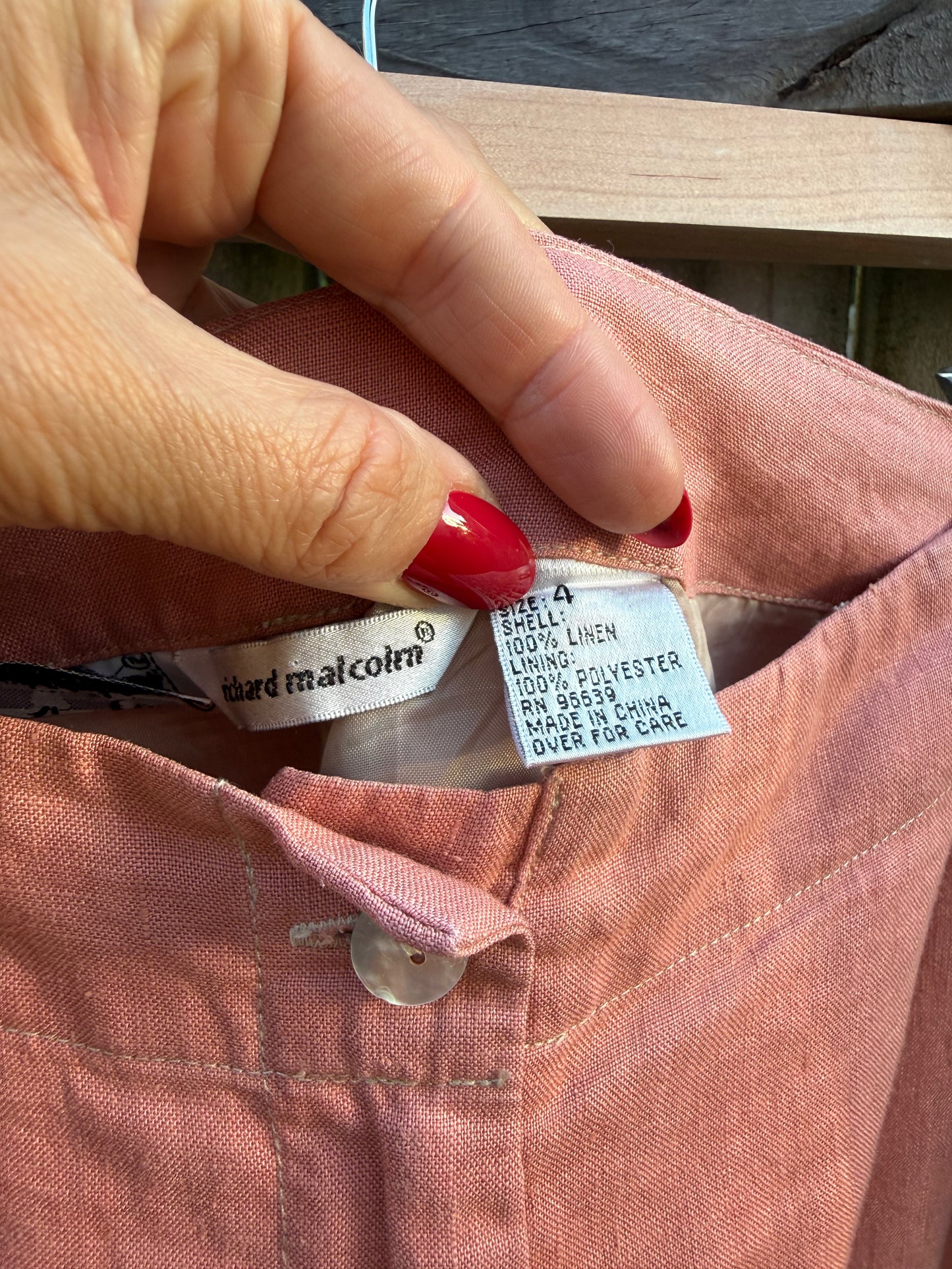 Hand-Dyed Vintage Linen Embellished Maxi Skirt