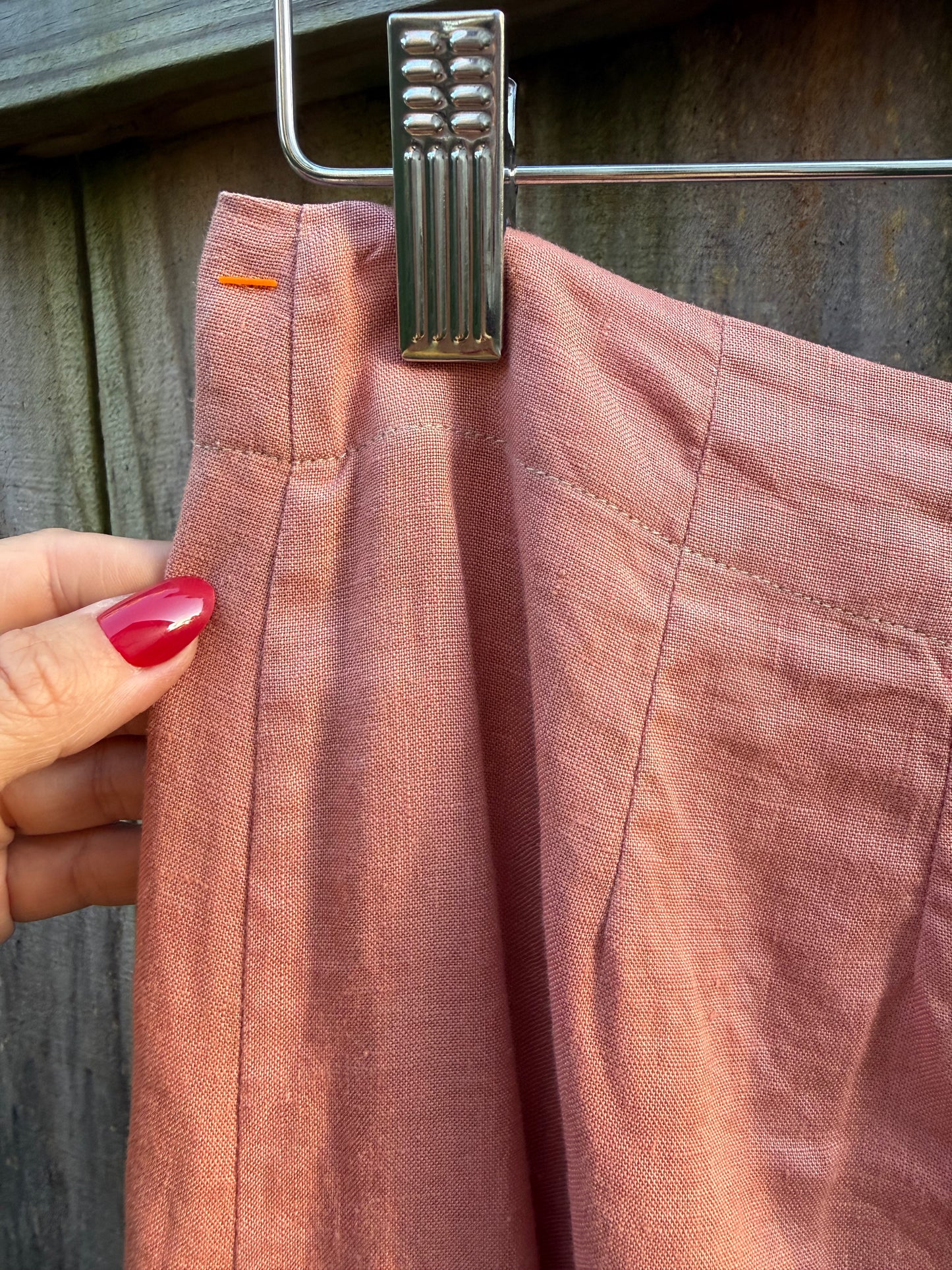 Hand-Dyed Vintage Linen Embellished Maxi Skirt