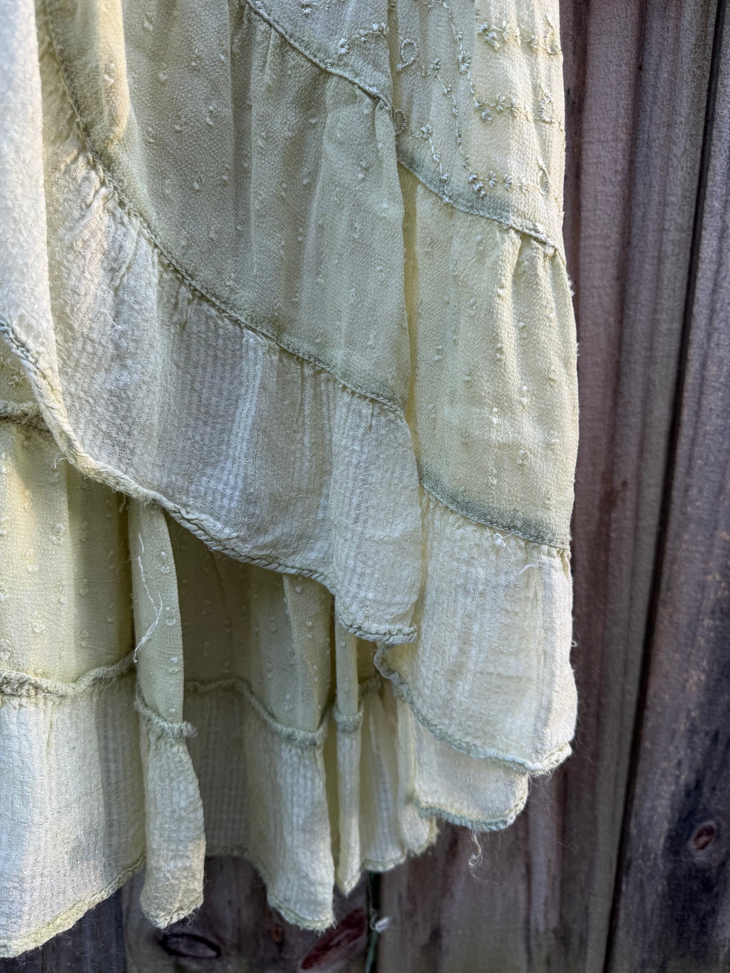 Y2K Denim Embroidered Patchwork Duster Dress