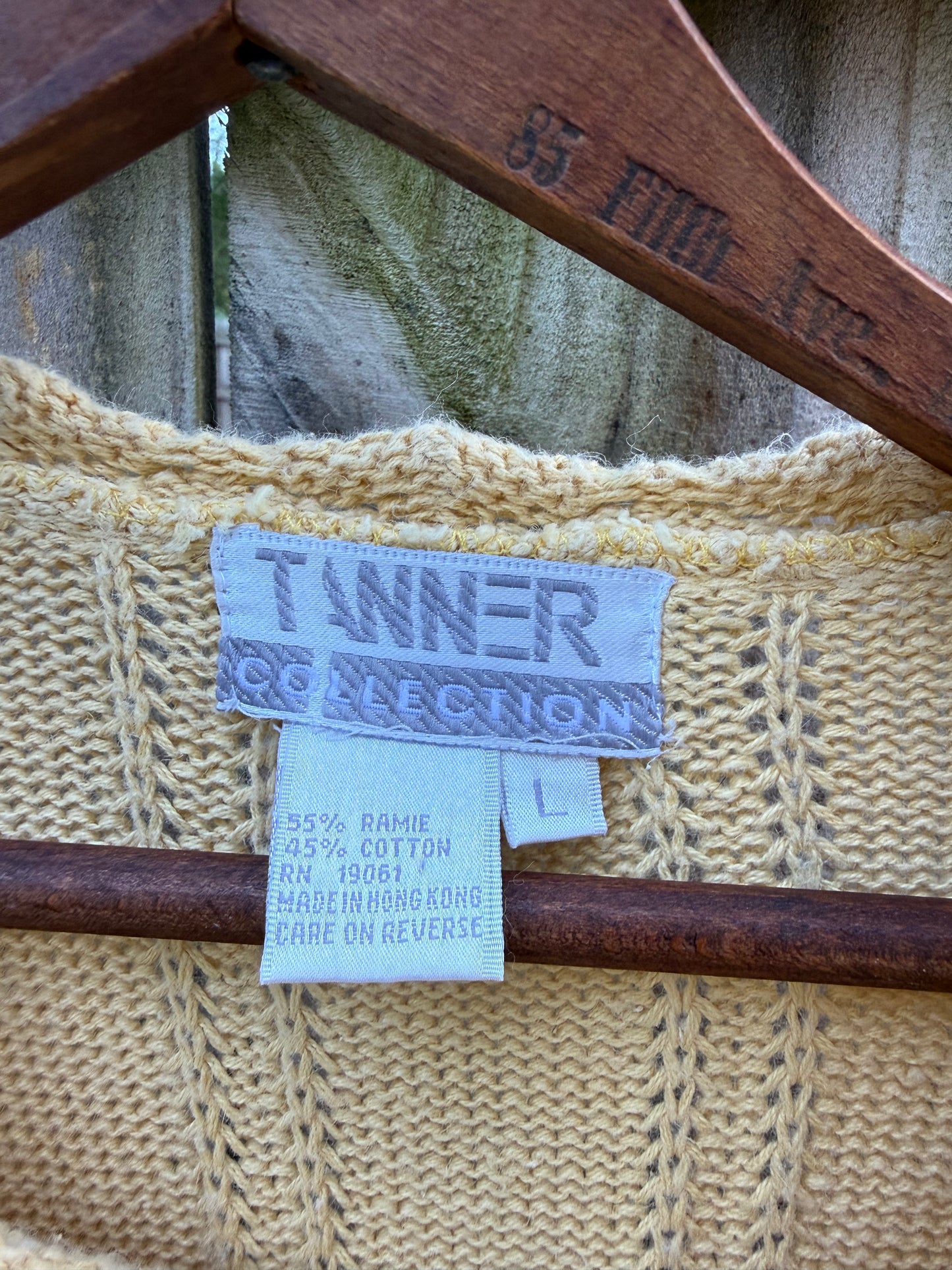 Vintage 90s Ramie Cotton Pointelle Sweater