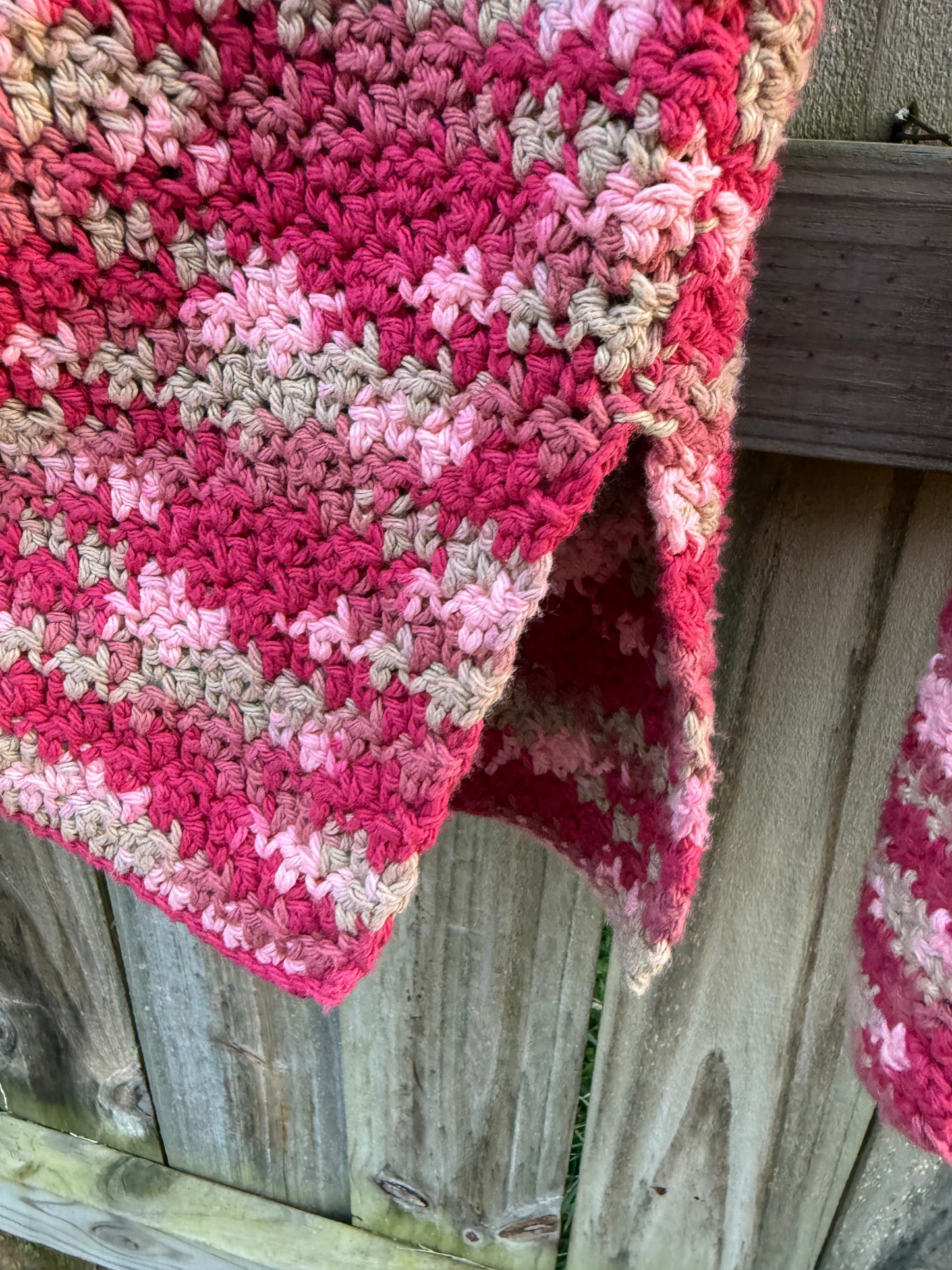 Vintage Hand-Crocheted Cotton Cowl Neck Sweater