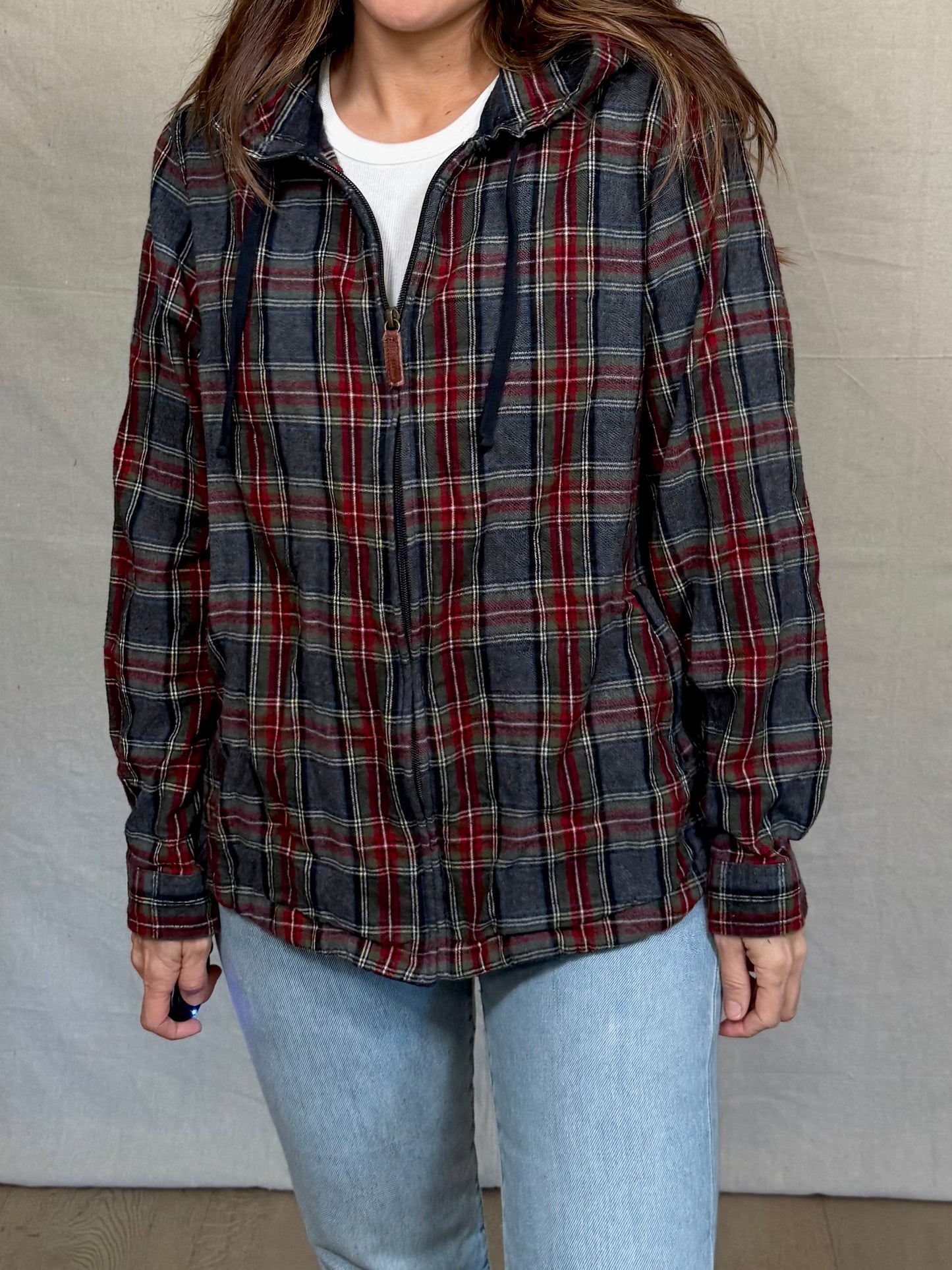 Vintage L.L. Bean Hooded Plaid Flannel