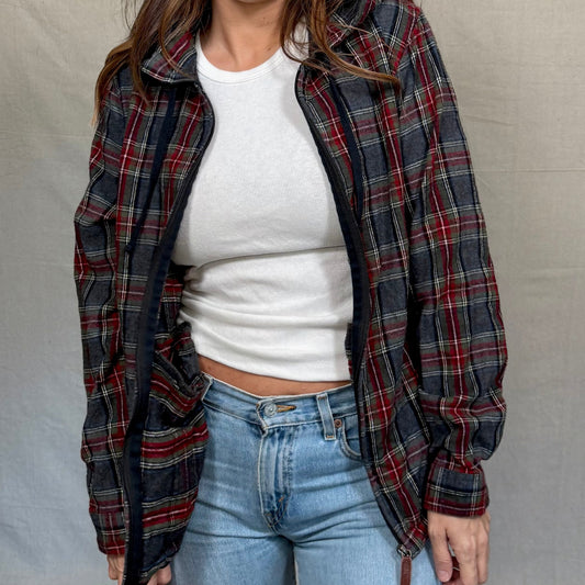 Vintage L.L. Bean Hooded Plaid Flannel