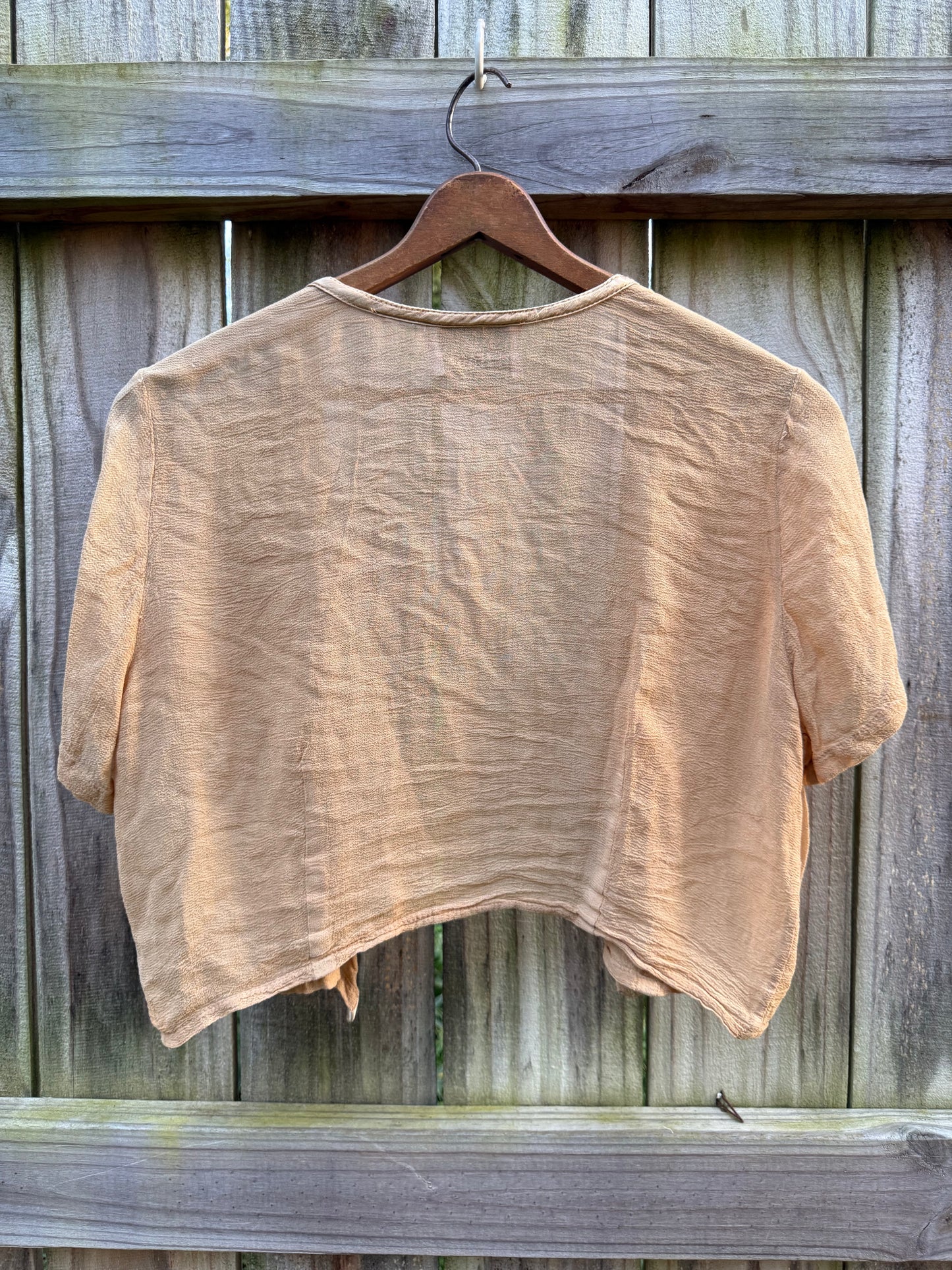 Vintage 90s Bhags Embroidered Rayon Crop Top