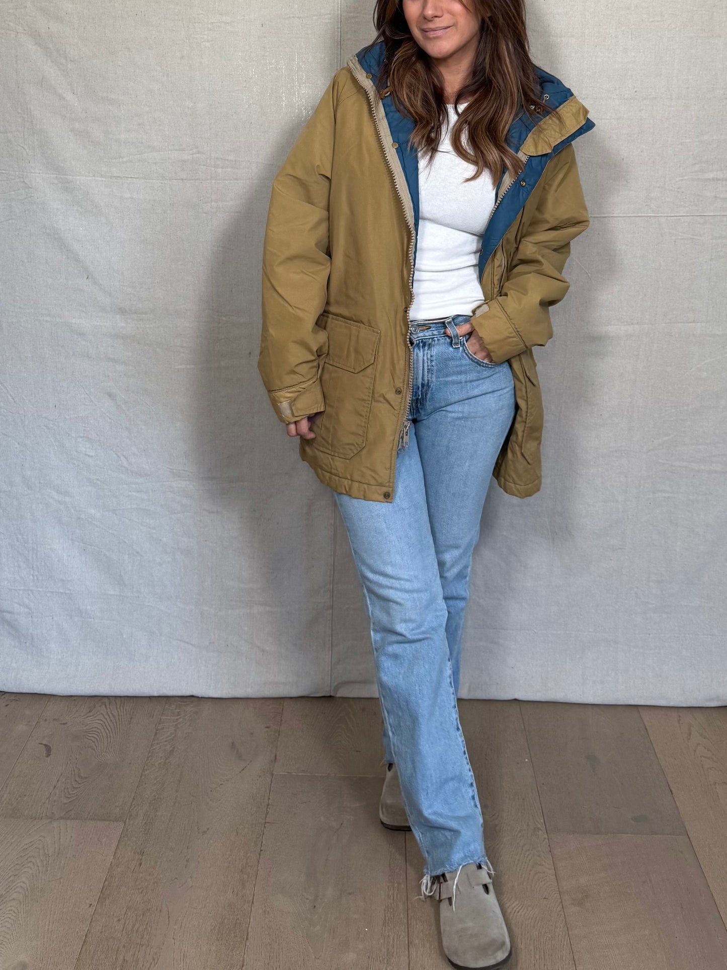 Vintage Woolrich Tan Gore-Tex Parka Coat