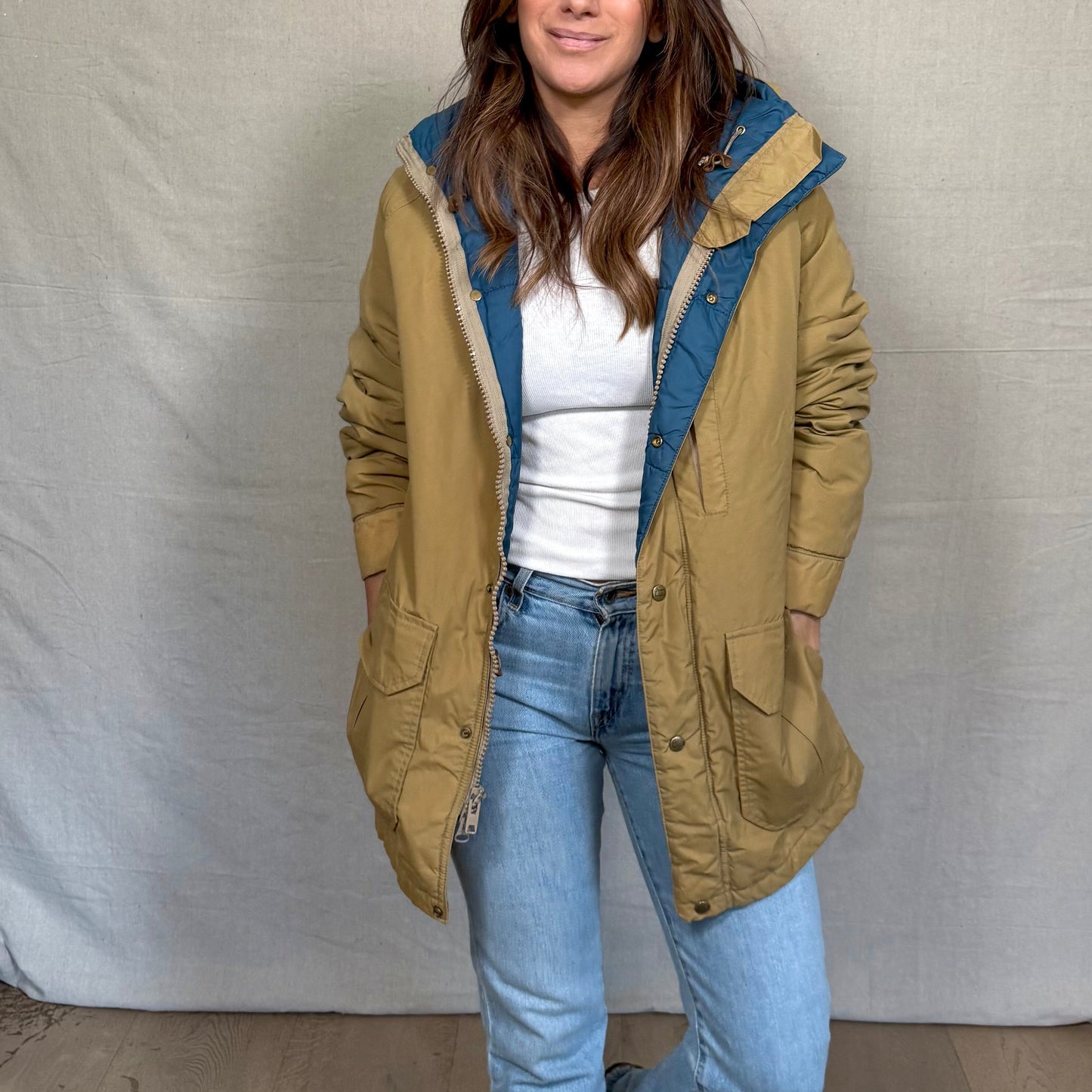 Vintage Woolrich Tan Gore-Tex Parka Coat