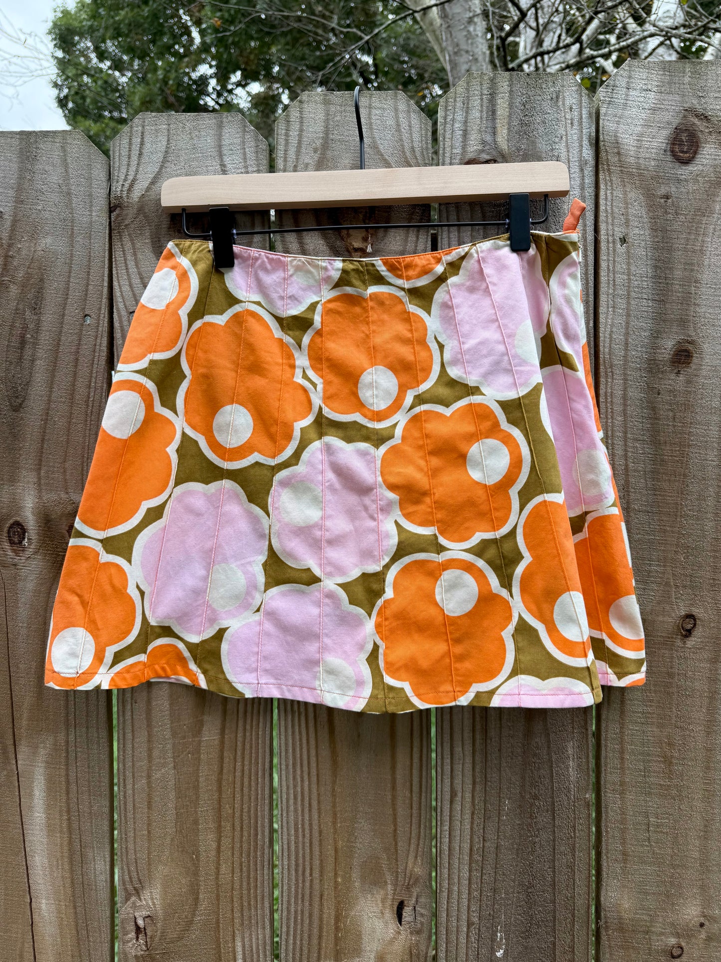 Reworked Y2K Floral Cotton Mod Mini Skirt