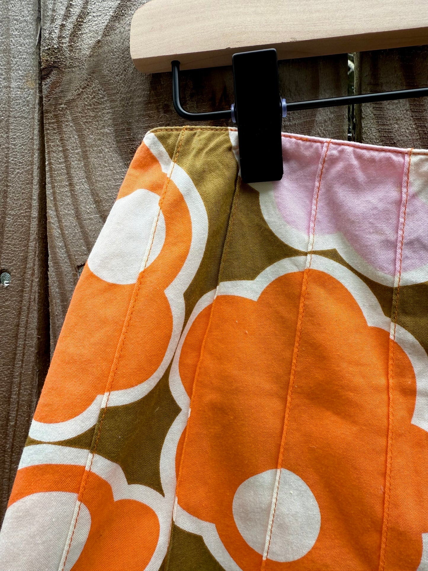 Reworked Y2K Floral Cotton Mod Mini Skirt