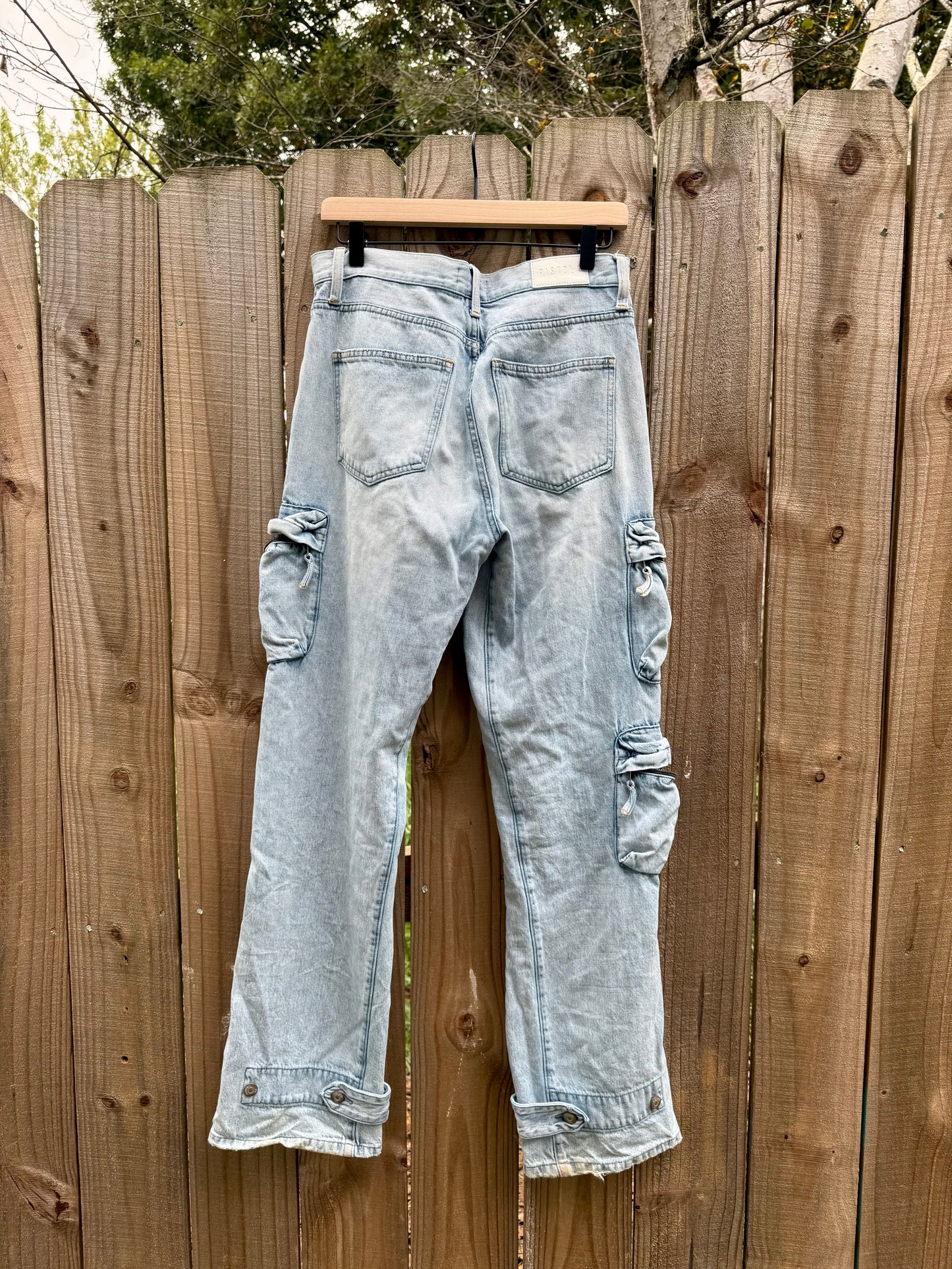 Pistola Light Wash Cargo Jeans