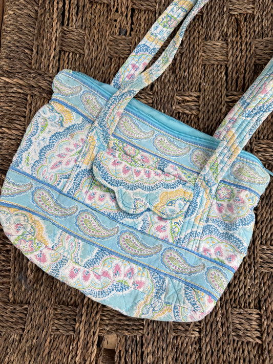 Vintage Quilted Paisley Shoulder Bag Y2K