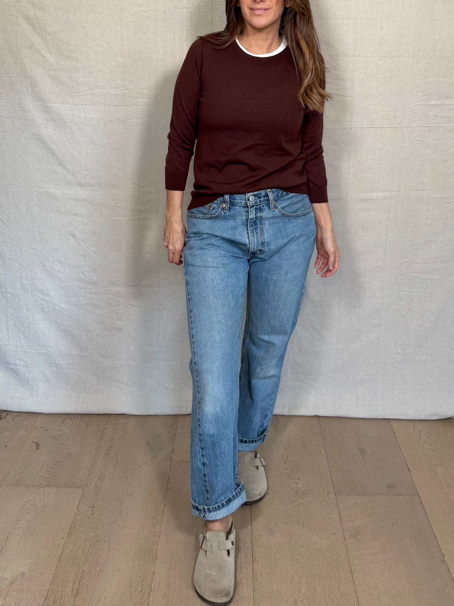 J.Crew Merino Wool Crewneck Sweater – Burgundy