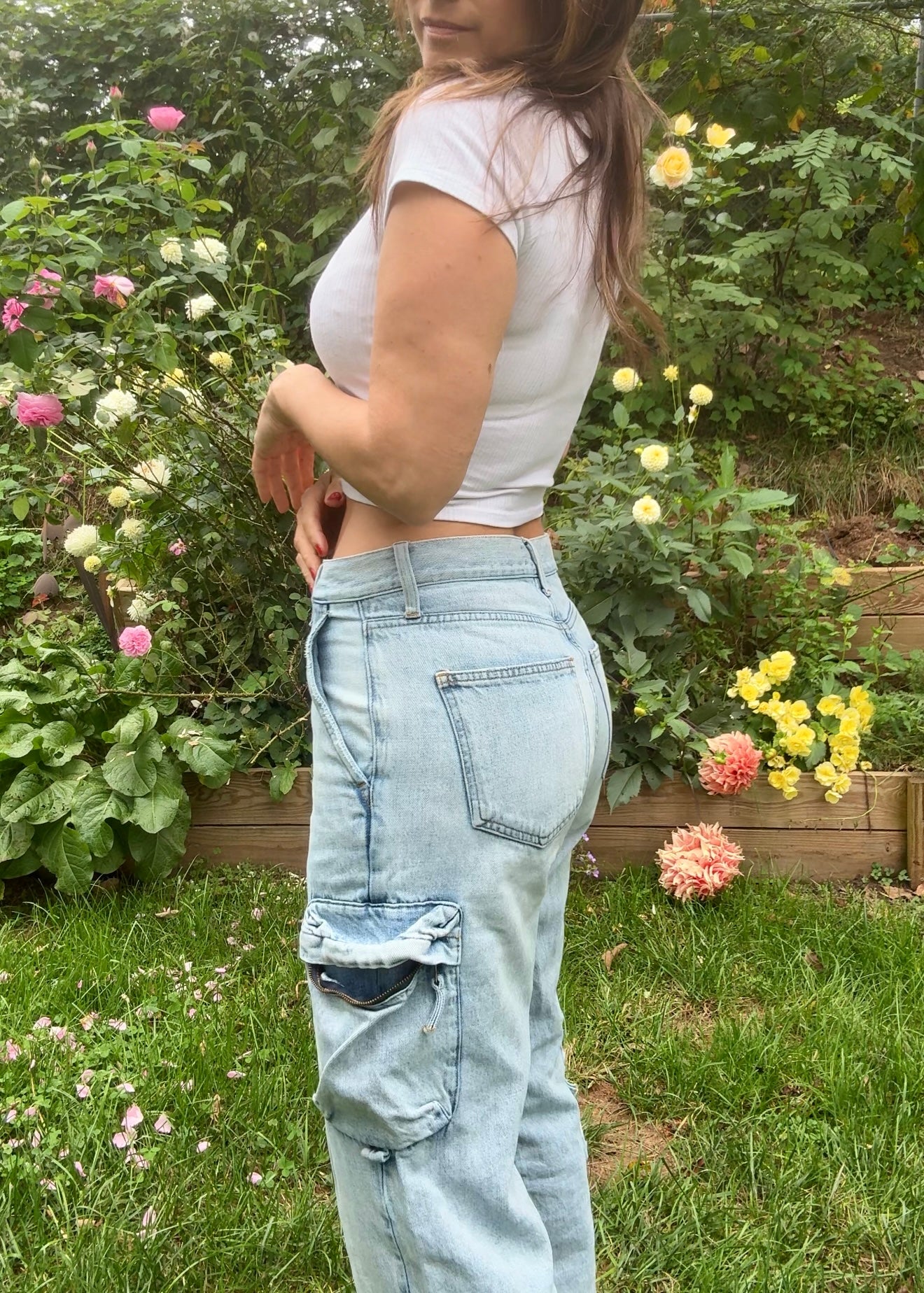 Pistola Light Wash Cargo Jeans