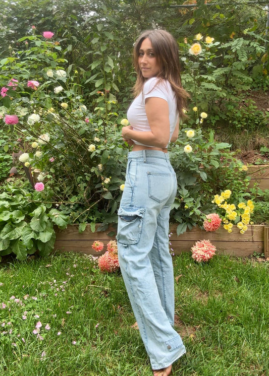 Pistola Light Wash Cargo Jeans