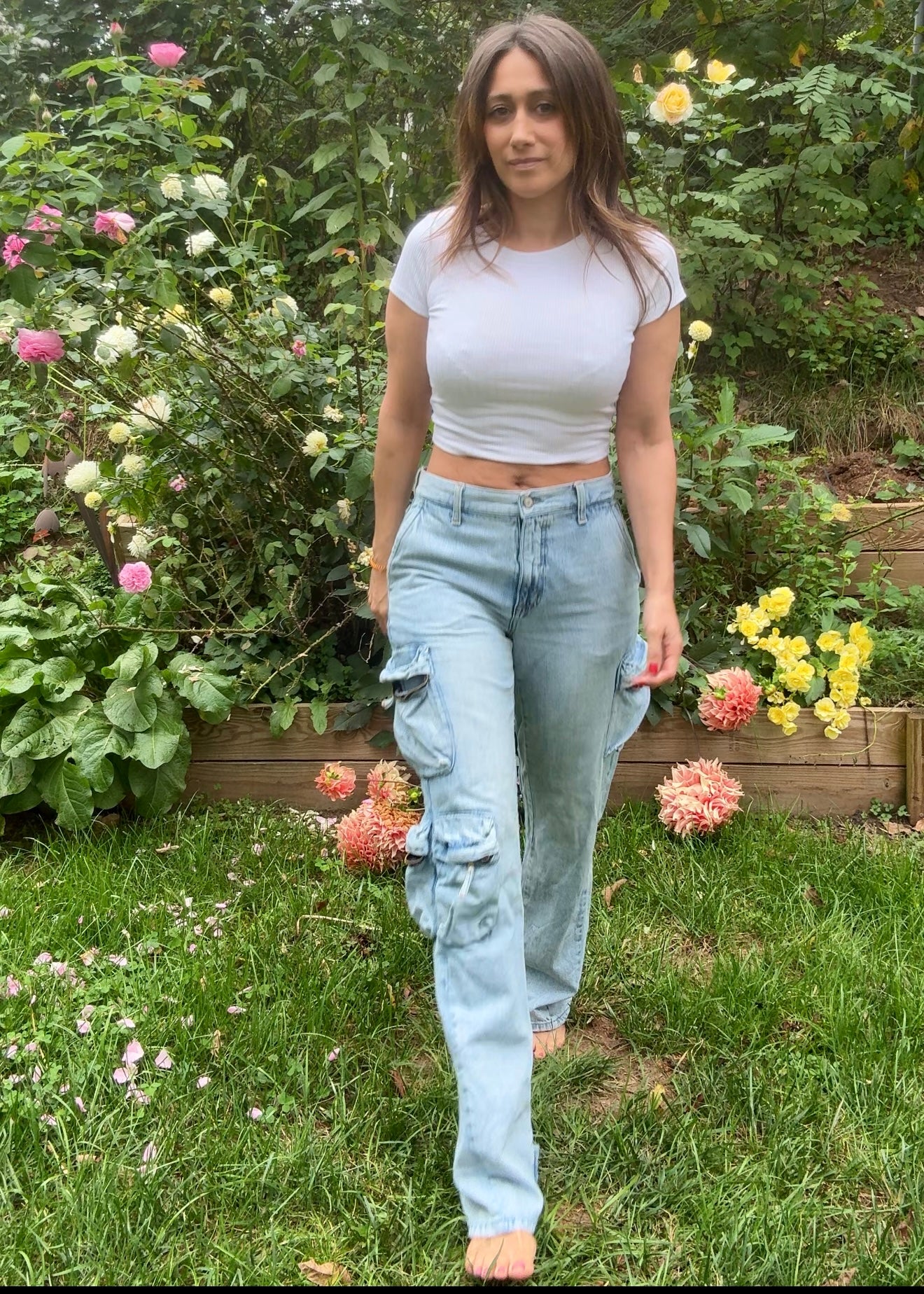 Pistola Light Wash Cargo Jeans