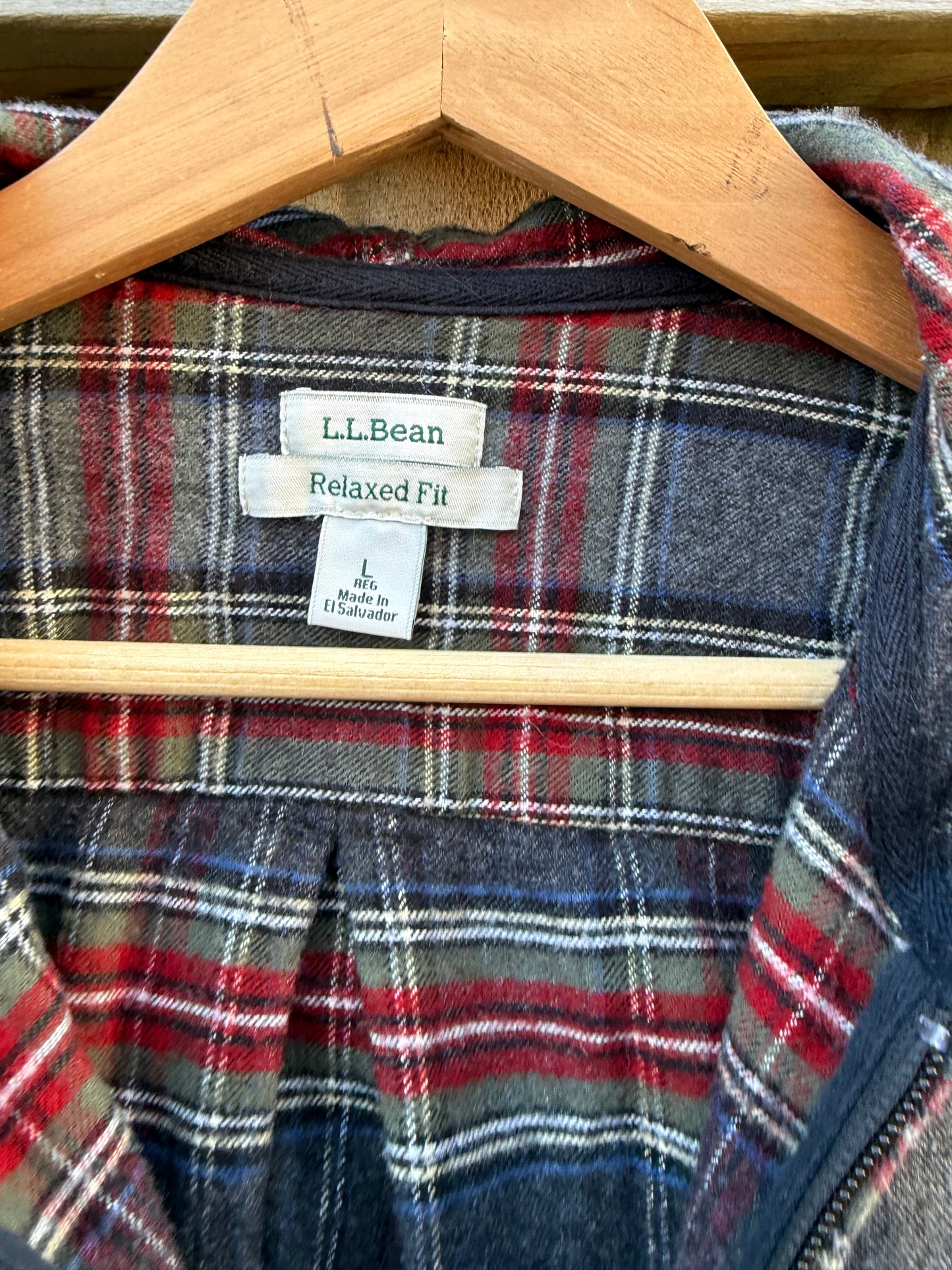 Vintage L.L. Bean Hooded Plaid Flannel