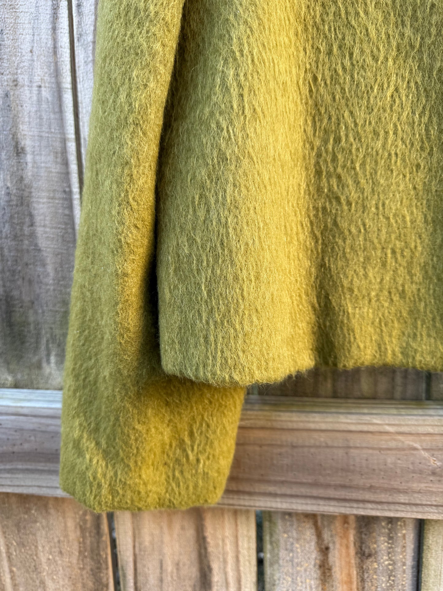 Vintage Chartreuse Wool Cropped Jacket