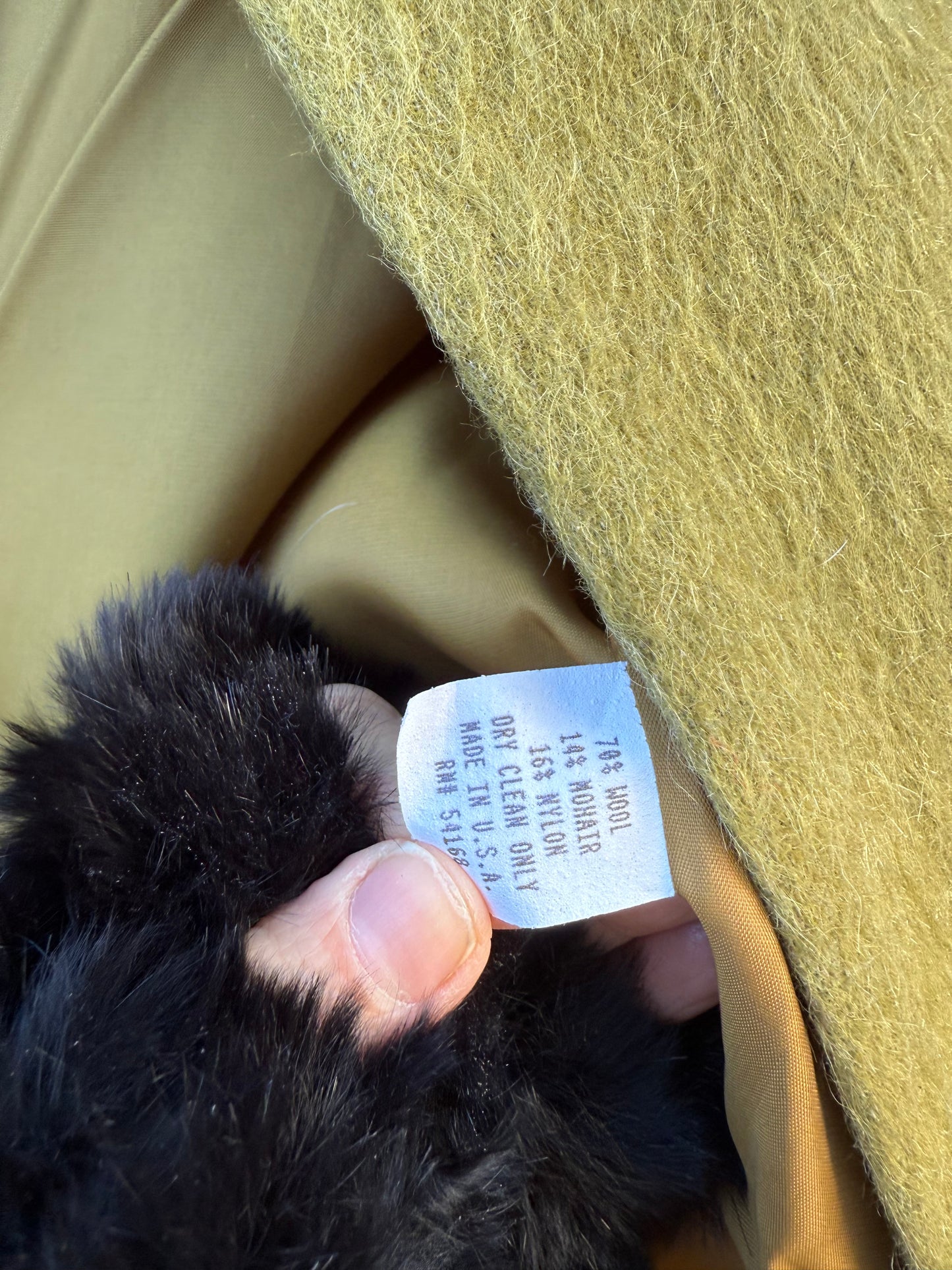 Vintage Chartreuse Wool Cropped Jacket