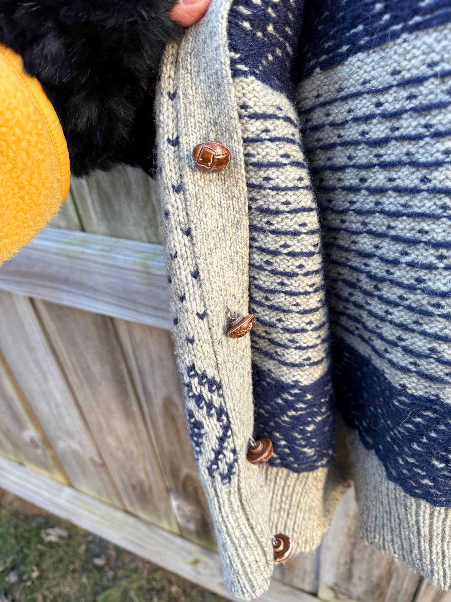 Vintage Wool American Eagle Patterned Cardigan
