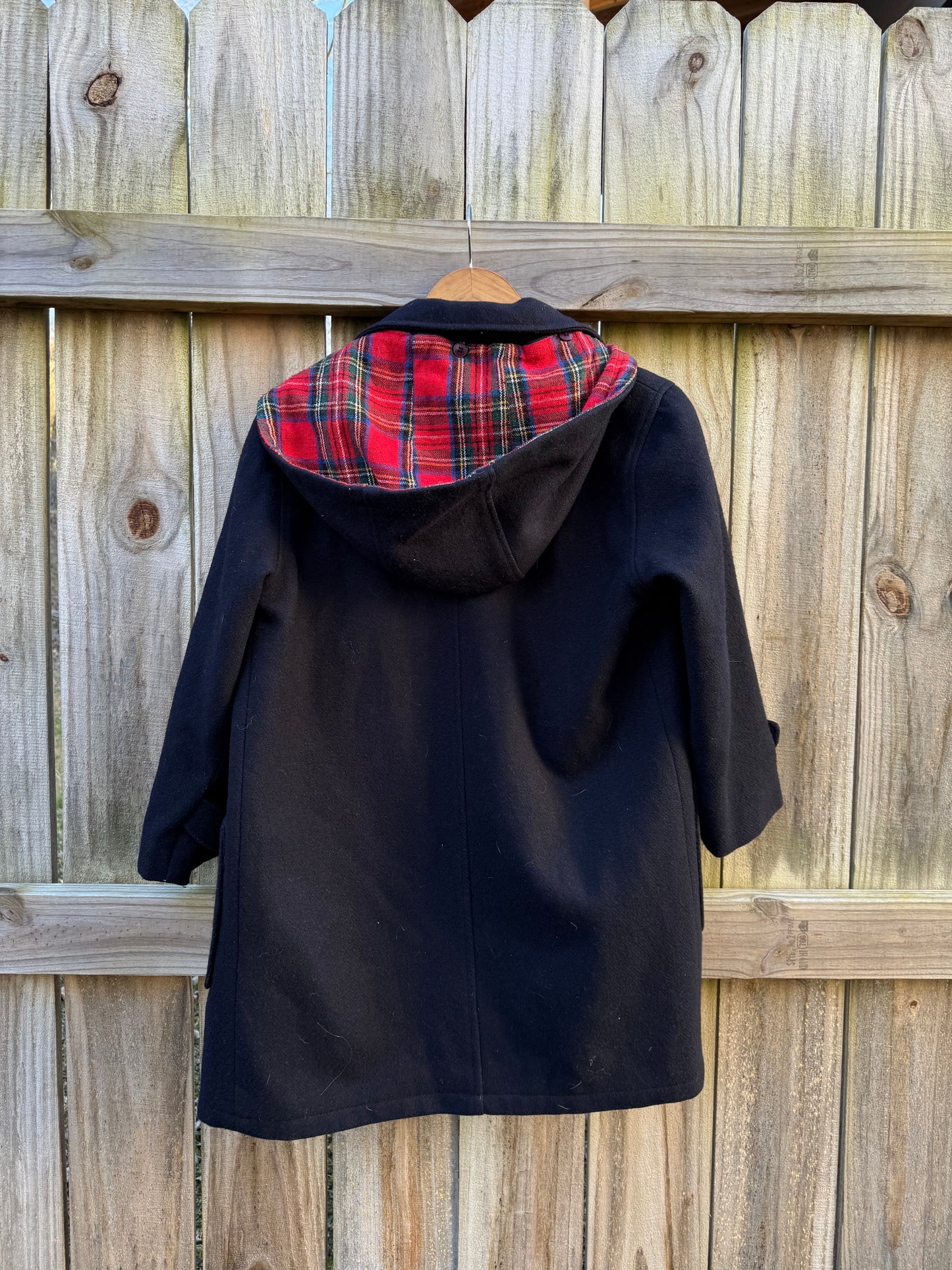 Vintage Navy Wool Duffle Coat Talbots Petite