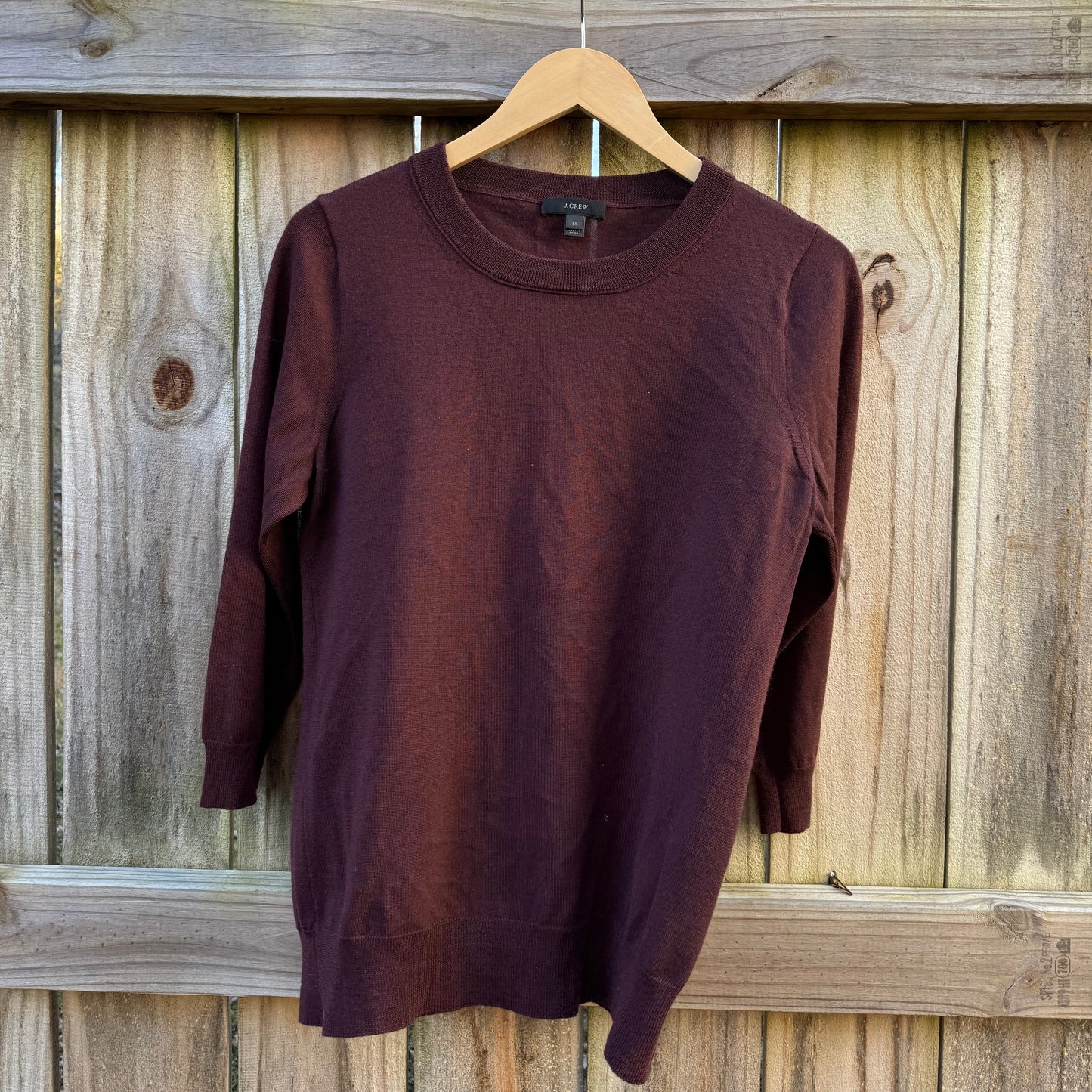 J.Crew Merino Wool Crewneck Sweater – Burgundy