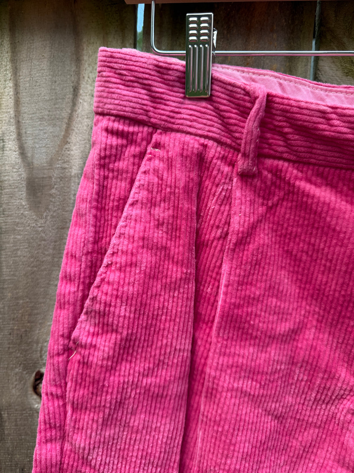 Sunday Honey Hand-Dyed Pink Corduroy Trousers