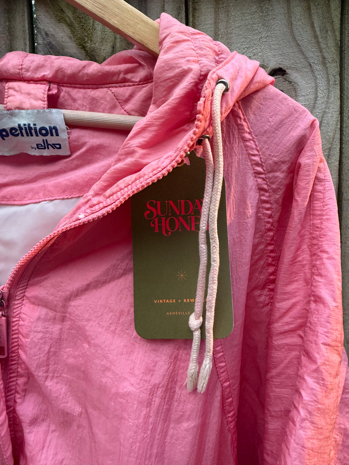 Vintage 80s Pink Nylon Anorak Windbreaker