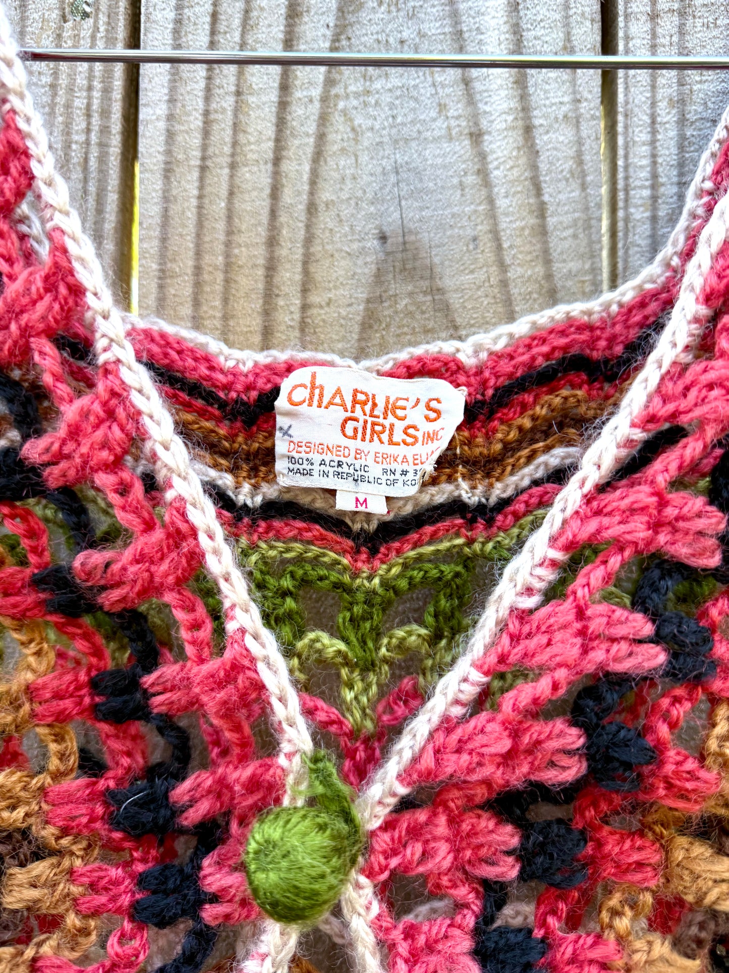 Handmade 70s Sunburst Crochet Vest — Festival / Collector Piece