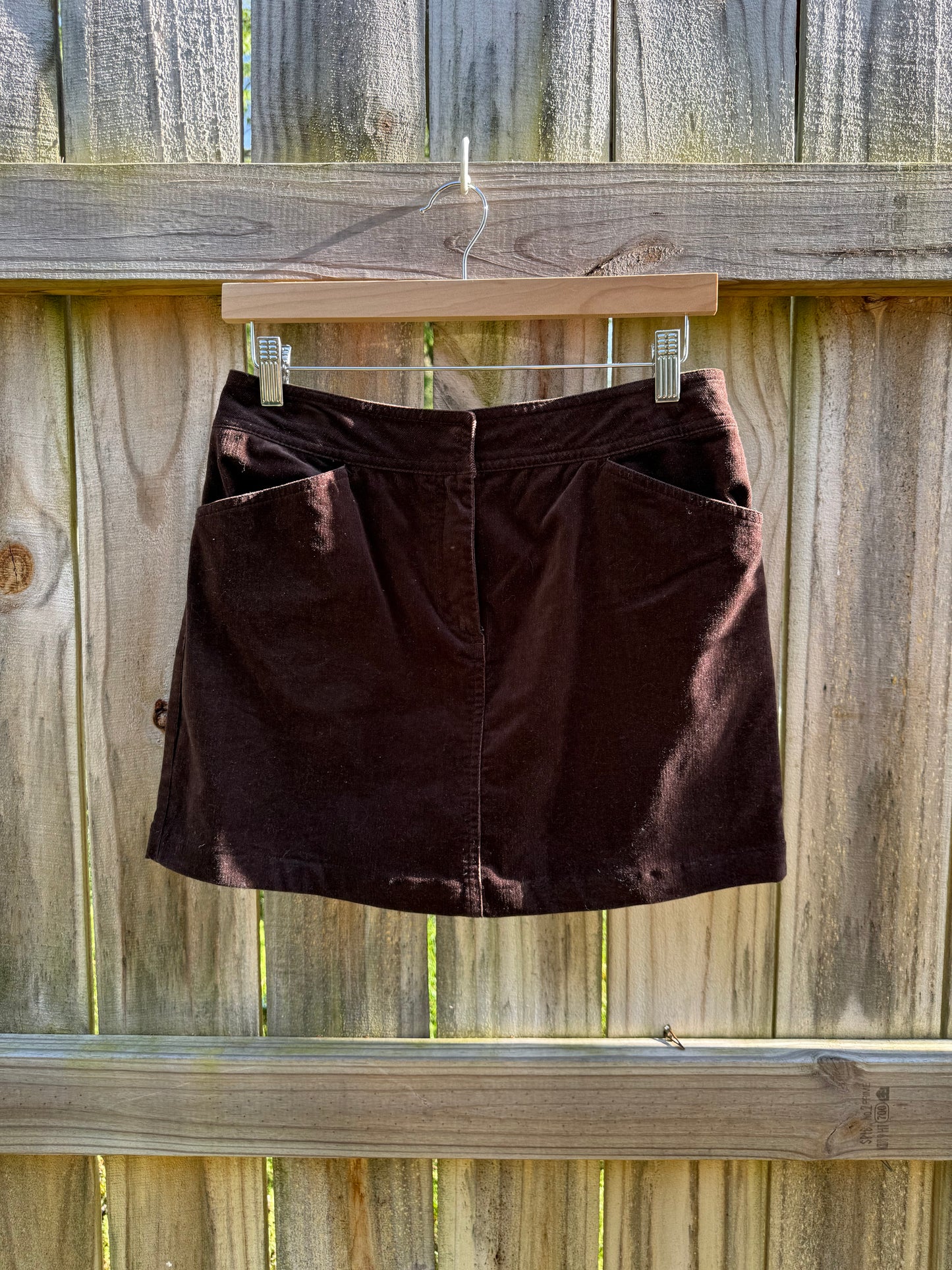 J.Crew Chocolate Cord Mini Skirt