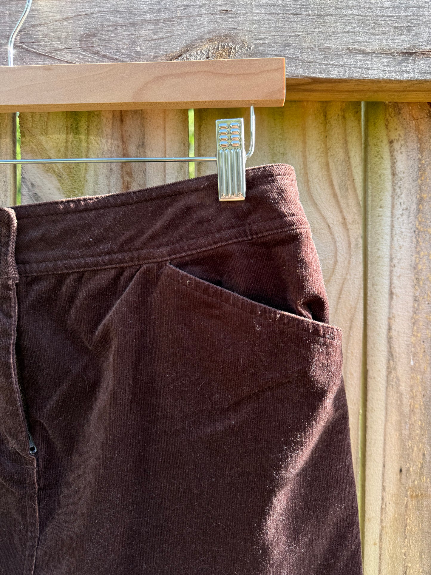 J.Crew Chocolate Cord Mini Skirt