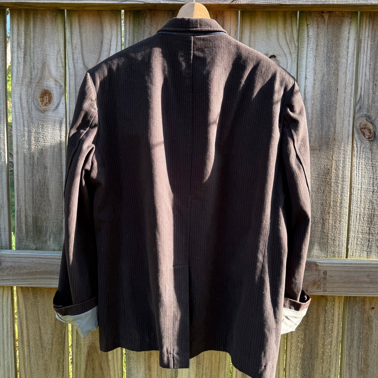 Calvin Klein Jeans Pinstripe Oversized Blazer Brown Large