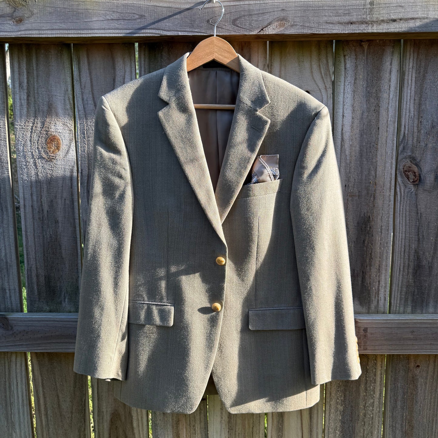 Lauren Ralph Lauren Silk Wool Blazer Sage Gray Tailored Jacket Quiet Luxury Minimalist