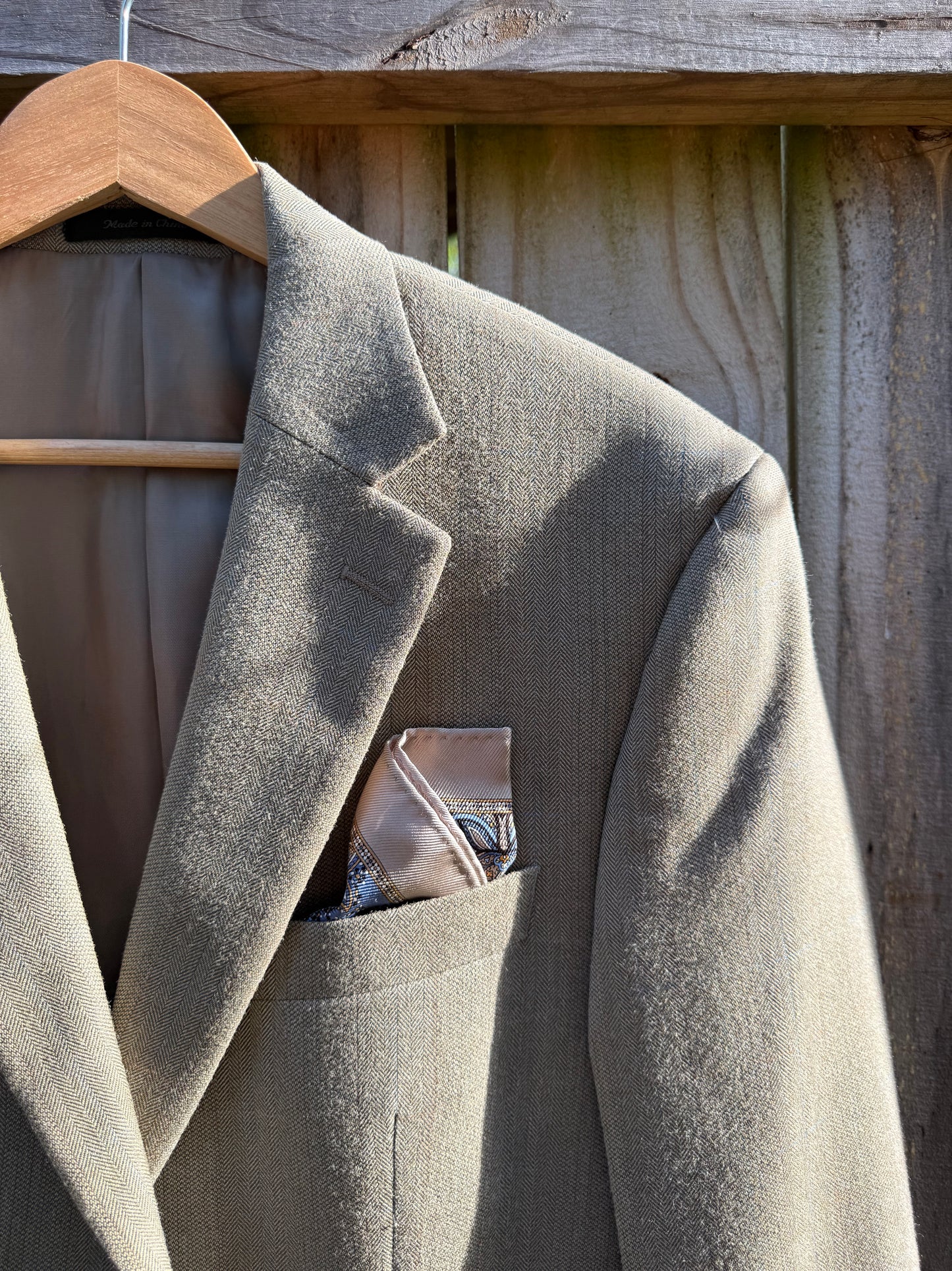 Lauren Ralph Lauren Silk Wool Blazer Sage Gray Tailored Jacket Quiet Luxury Minimalist