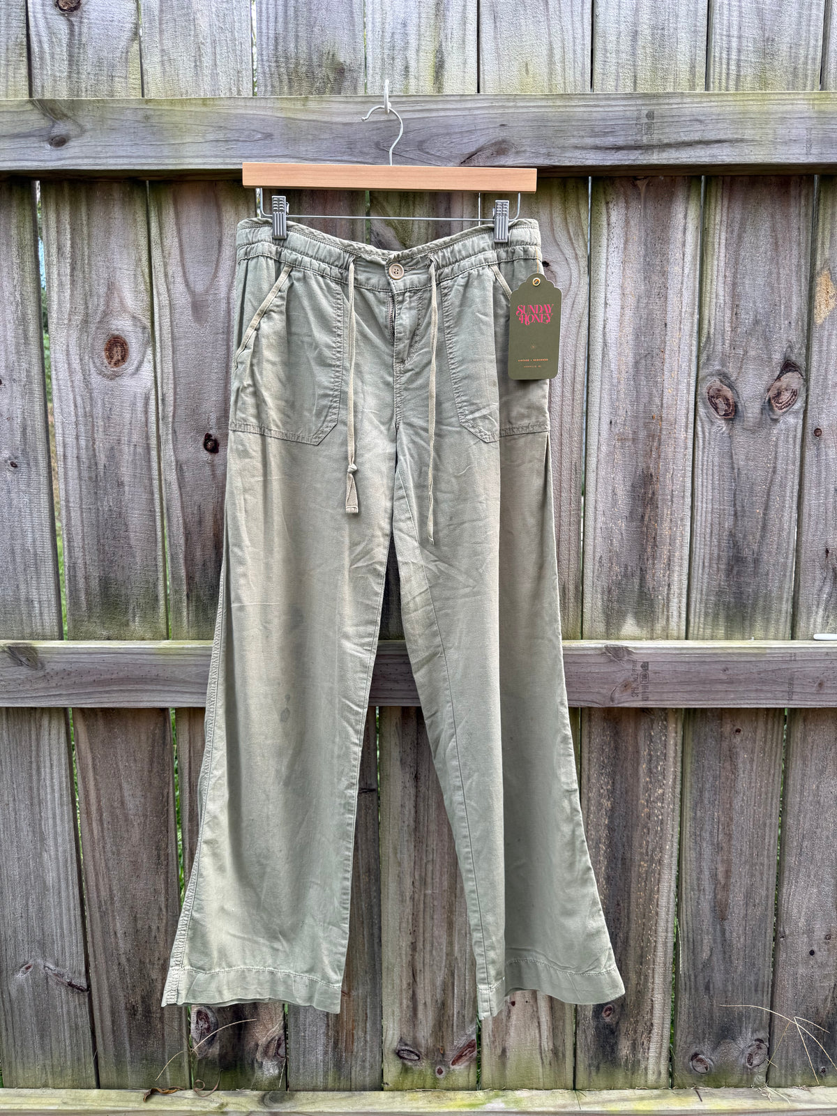 Calvin Klein Hand-Dyed Sage Utility Pants