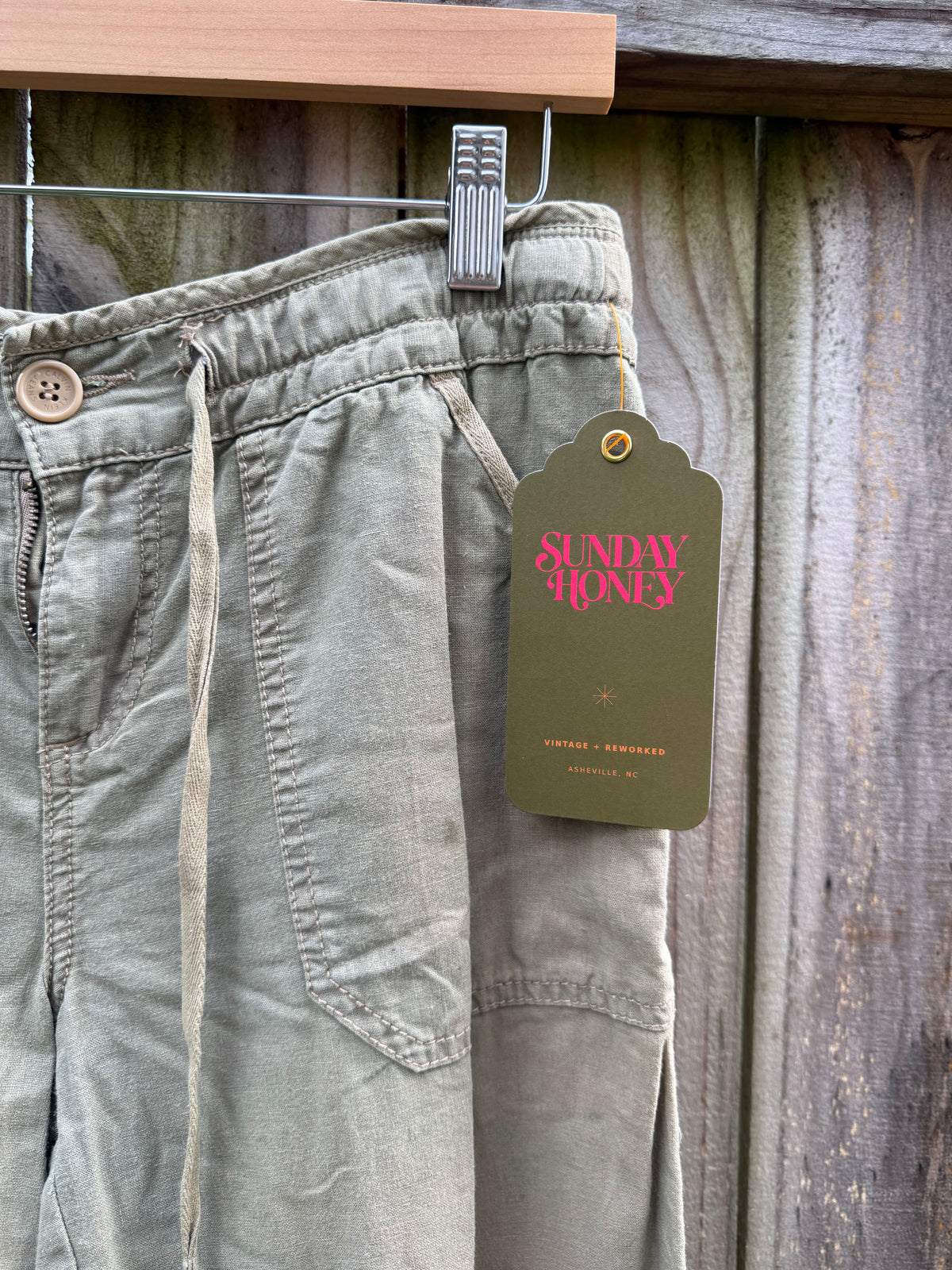 Calvin Klein Hand-Dyed Sage Utility Pants