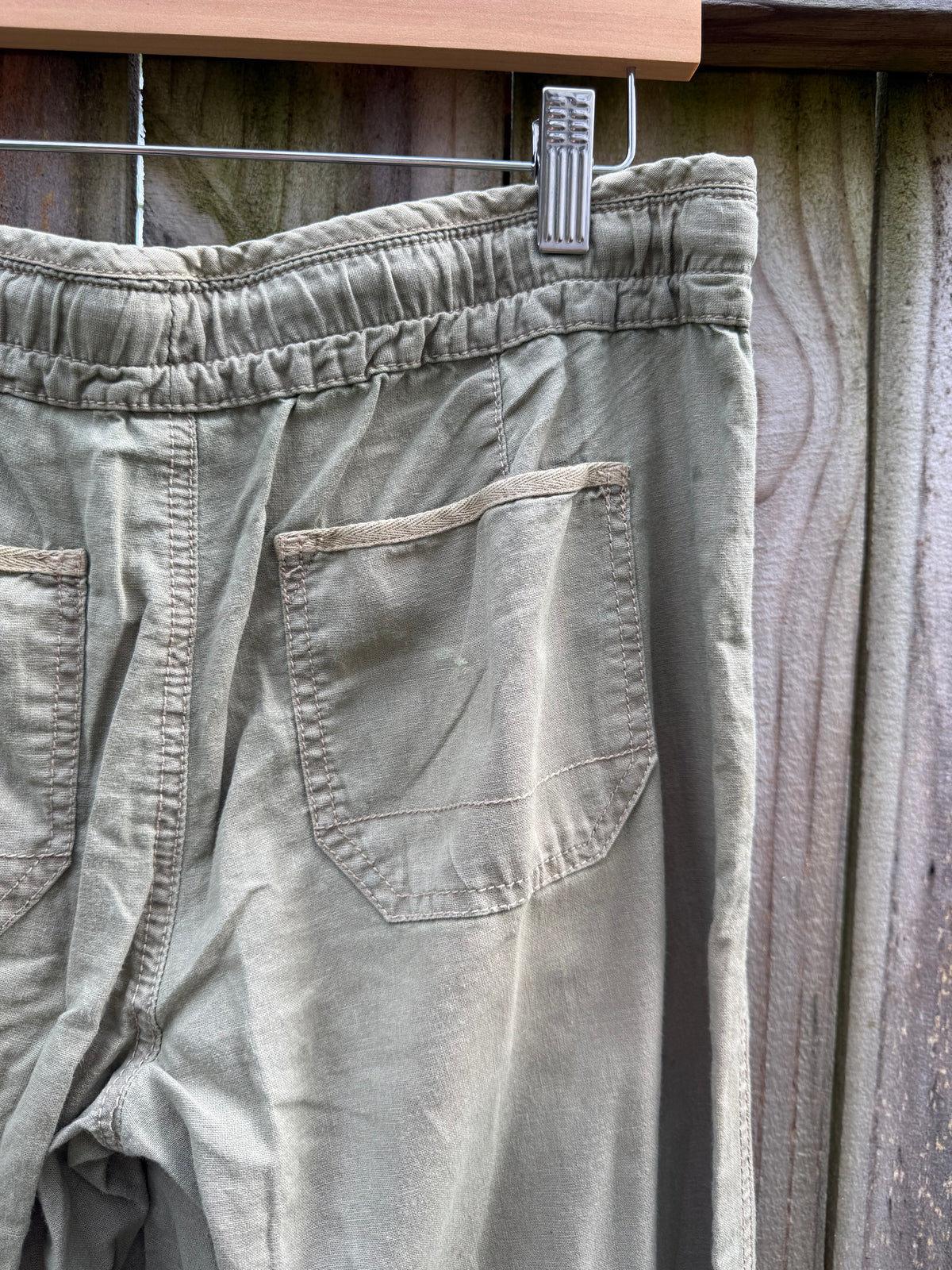 Calvin Klein Hand-Dyed Sage Utility Pants