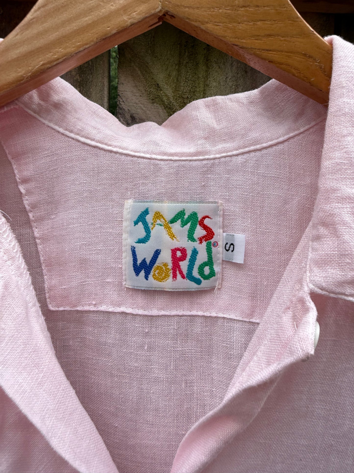 Hand-Dyed Blush Linen Button-Up | Jams World