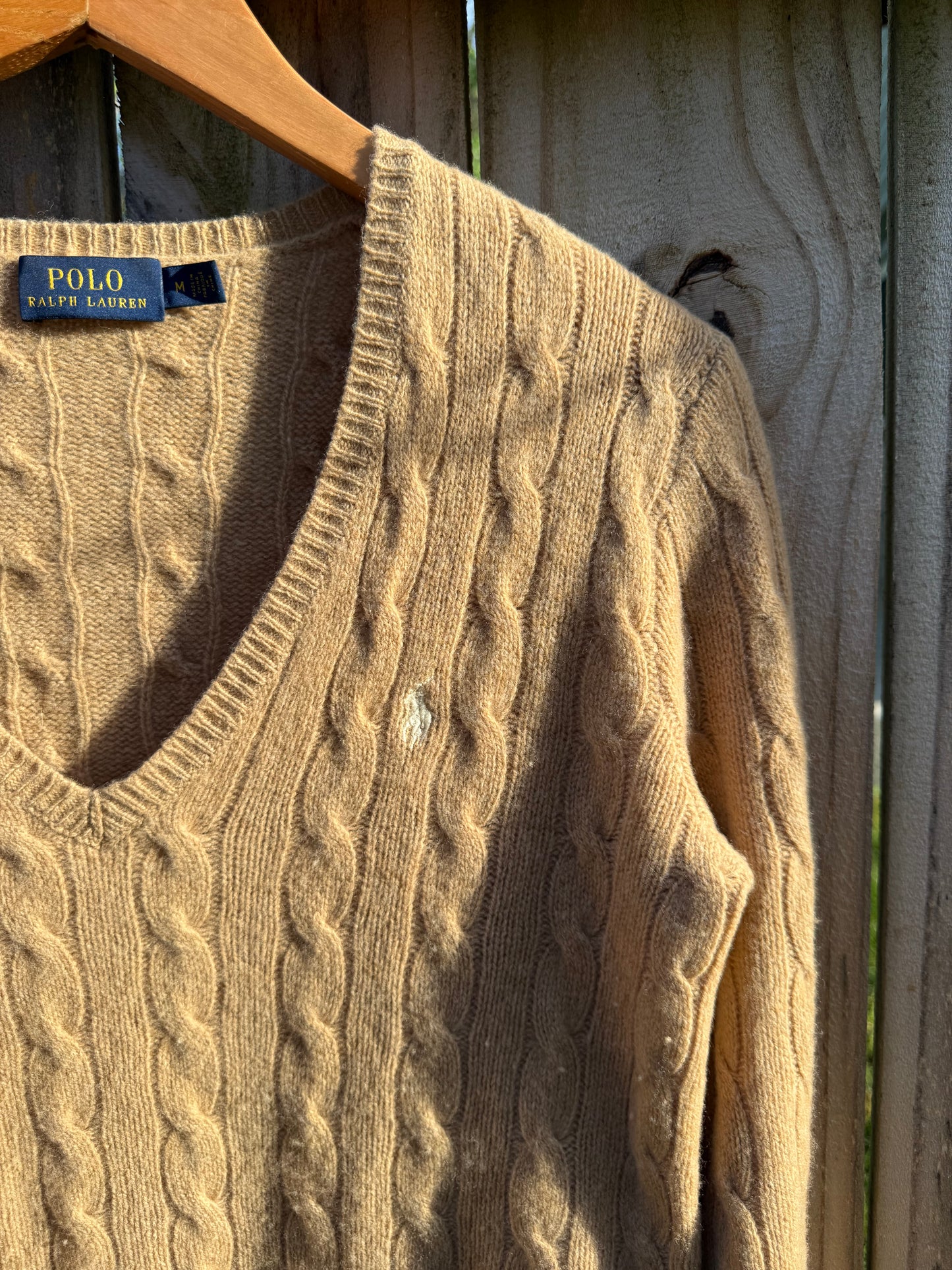 Polo Ralph Lauren Camel Cable Knit Sweater