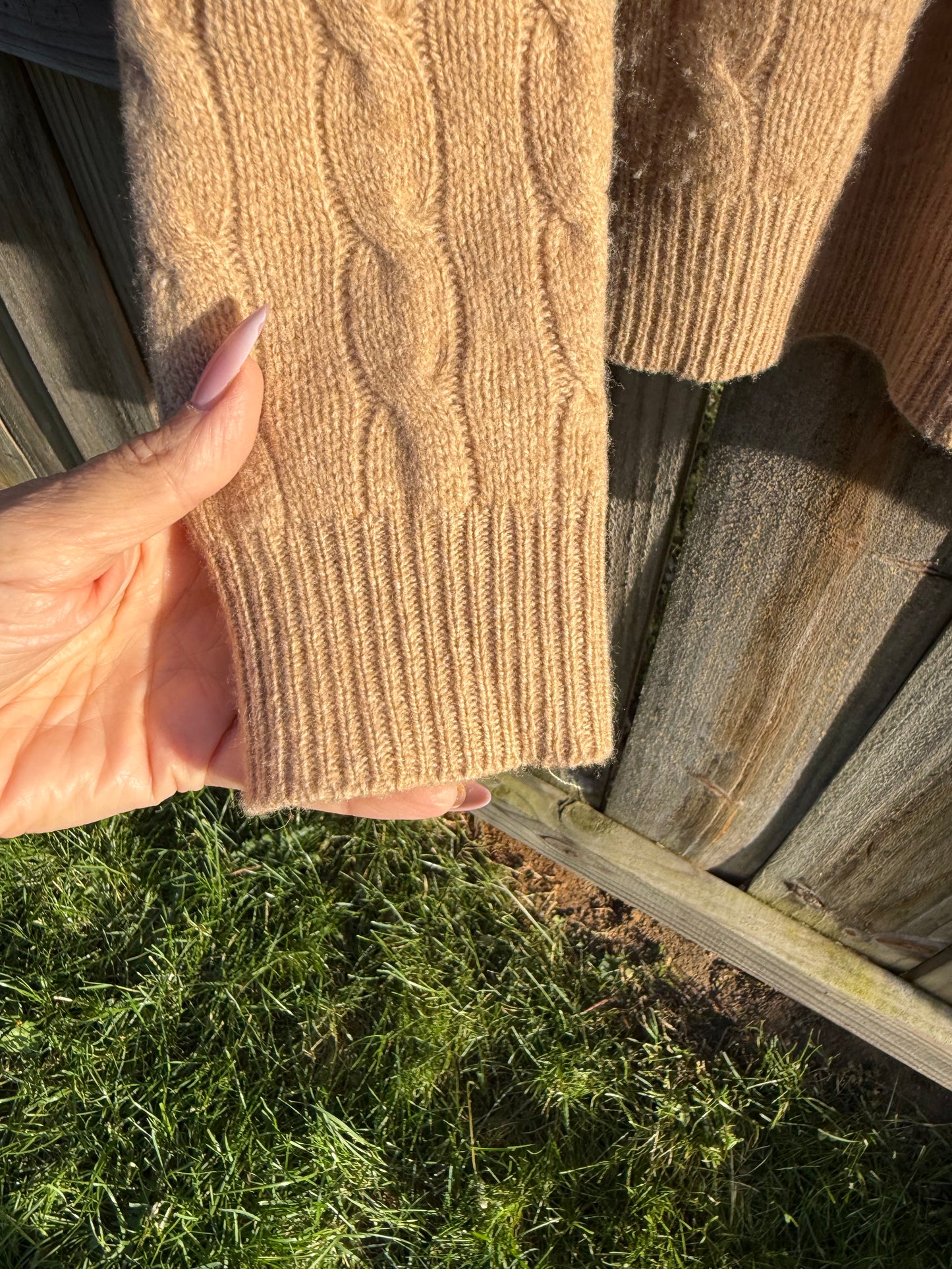 Polo Ralph Lauren Camel Cable Knit Sweater