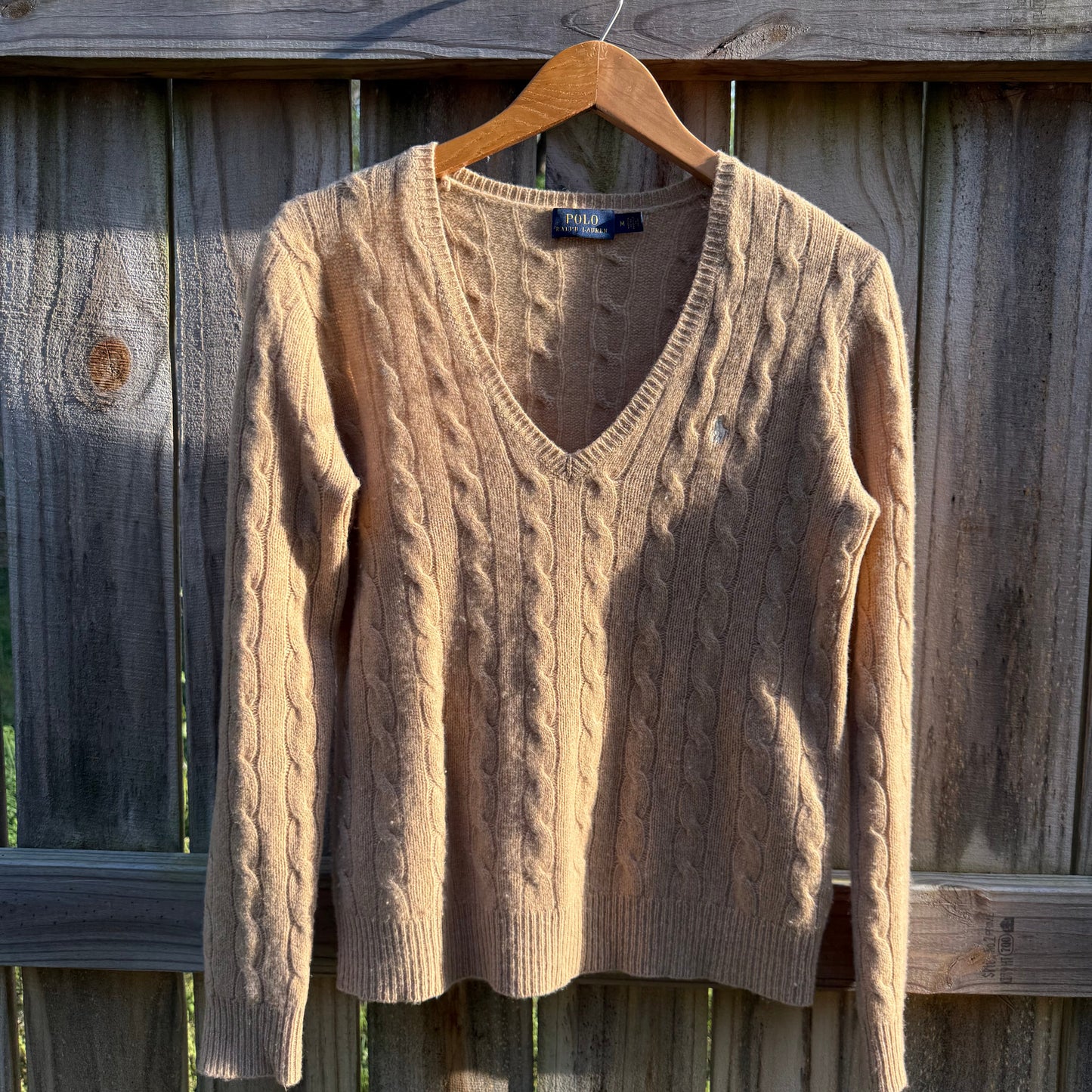 Polo Ralph Lauren Camel Cable Knit Sweater