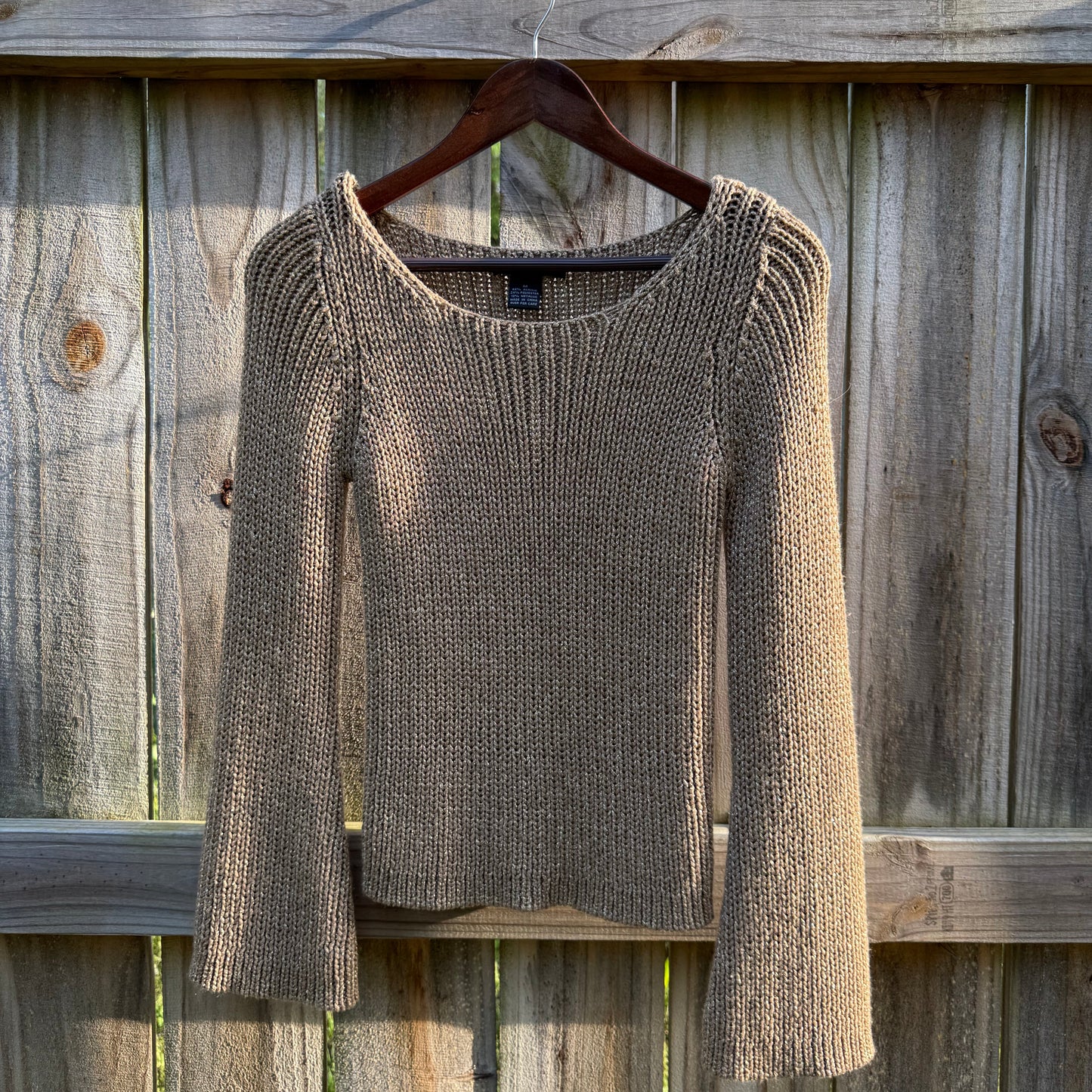 The Limited Bronze Bell Sleeve Knit Top