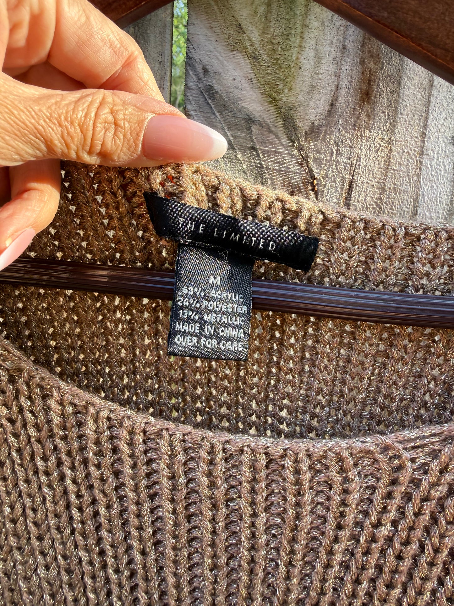 The Limited Bronze Bell Sleeve Knit Top