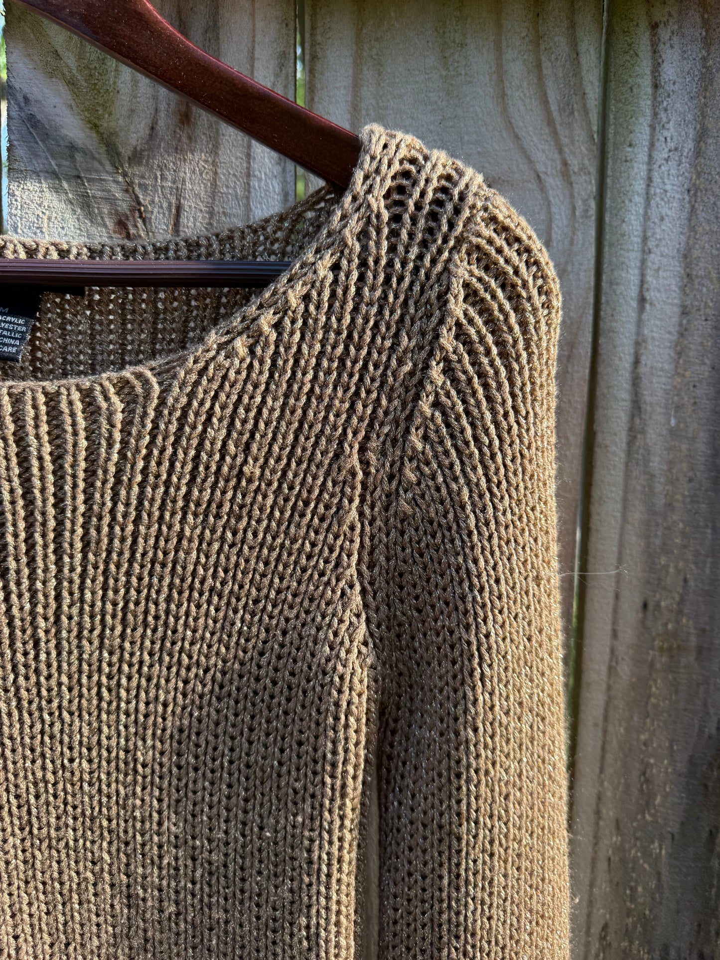 The Limited Bronze Bell Sleeve Knit Top