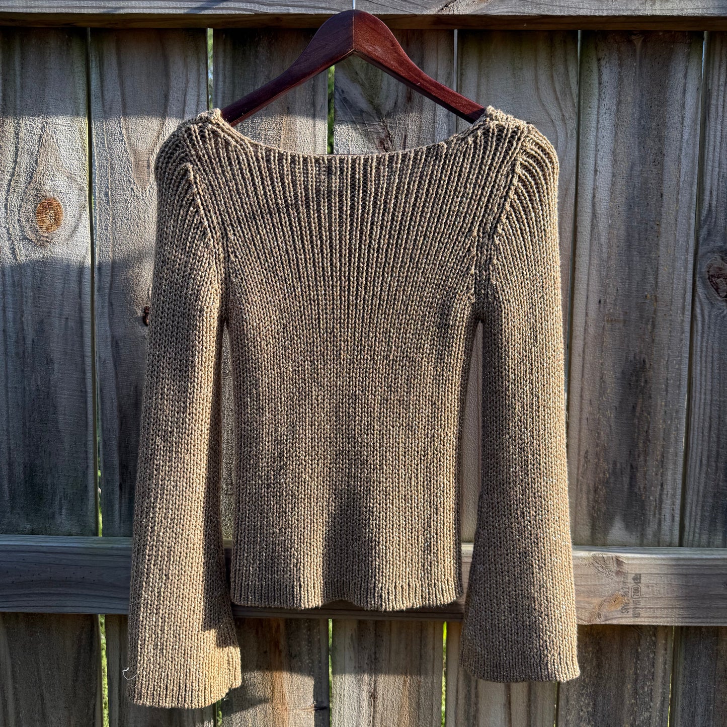 The Limited Bronze Bell Sleeve Knit Top