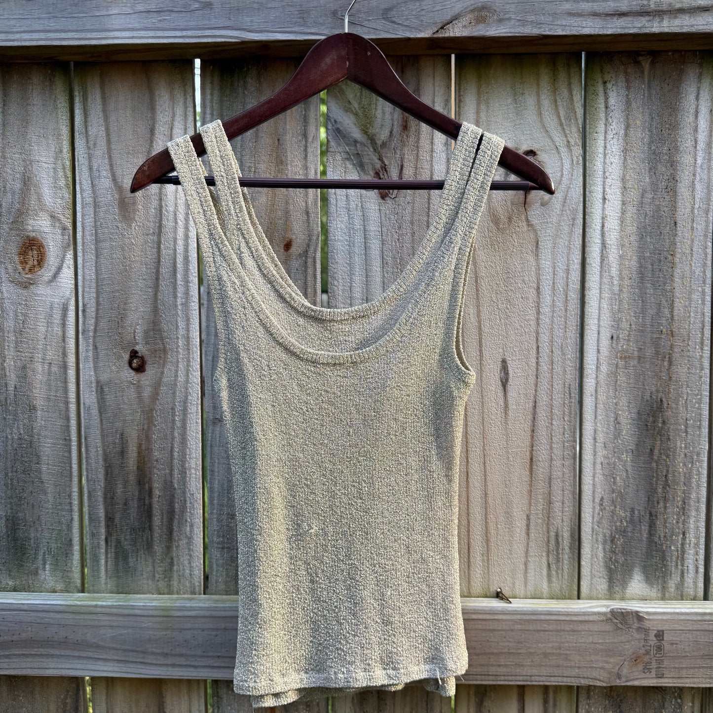 Laundry Gold Shimmer Knit Tank