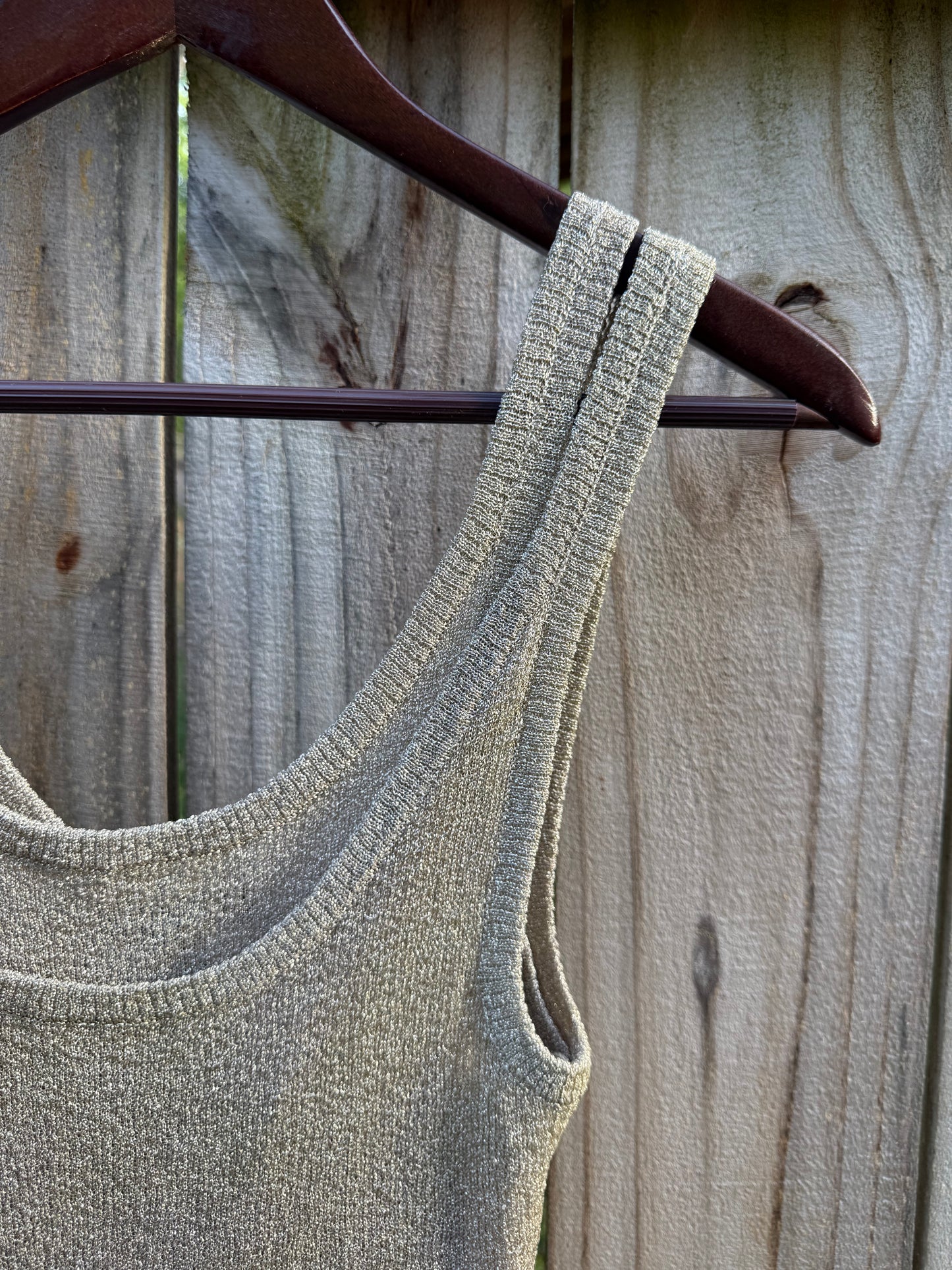 Laundry Gold Shimmer Knit Tank