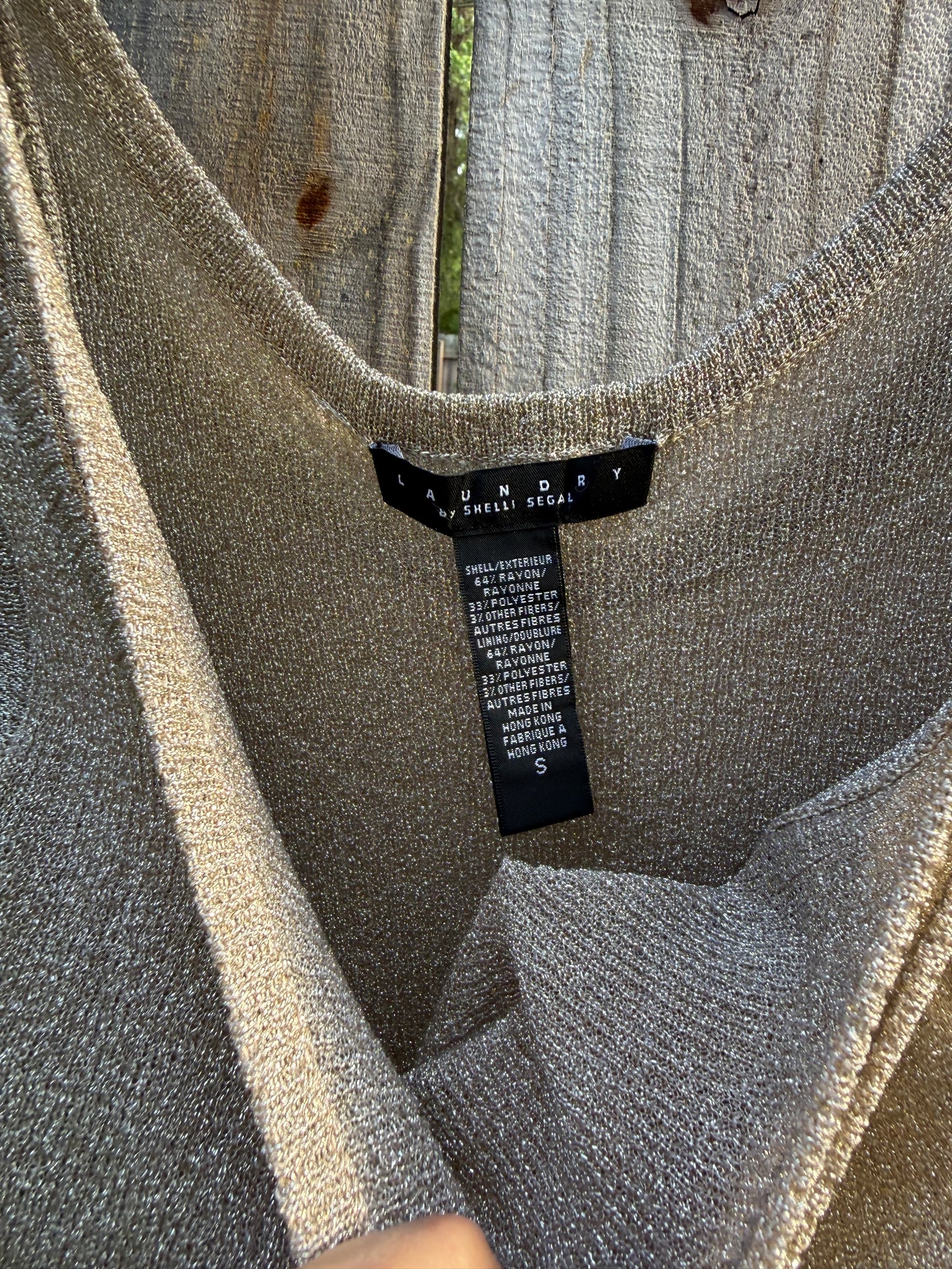 Laundry Gold Shimmer Knit Tank